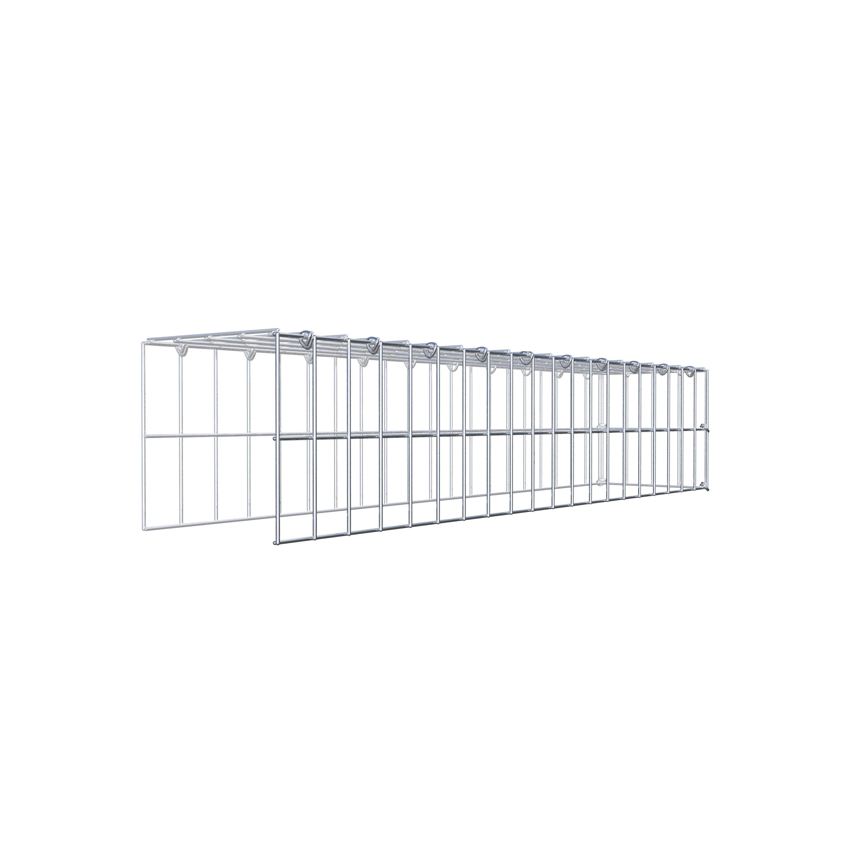Add-on schanskorf type 4 100 cm x 20 cm x 20 cm (L x H x D), maaswijdte 5 cm x 10 cm, C-ring