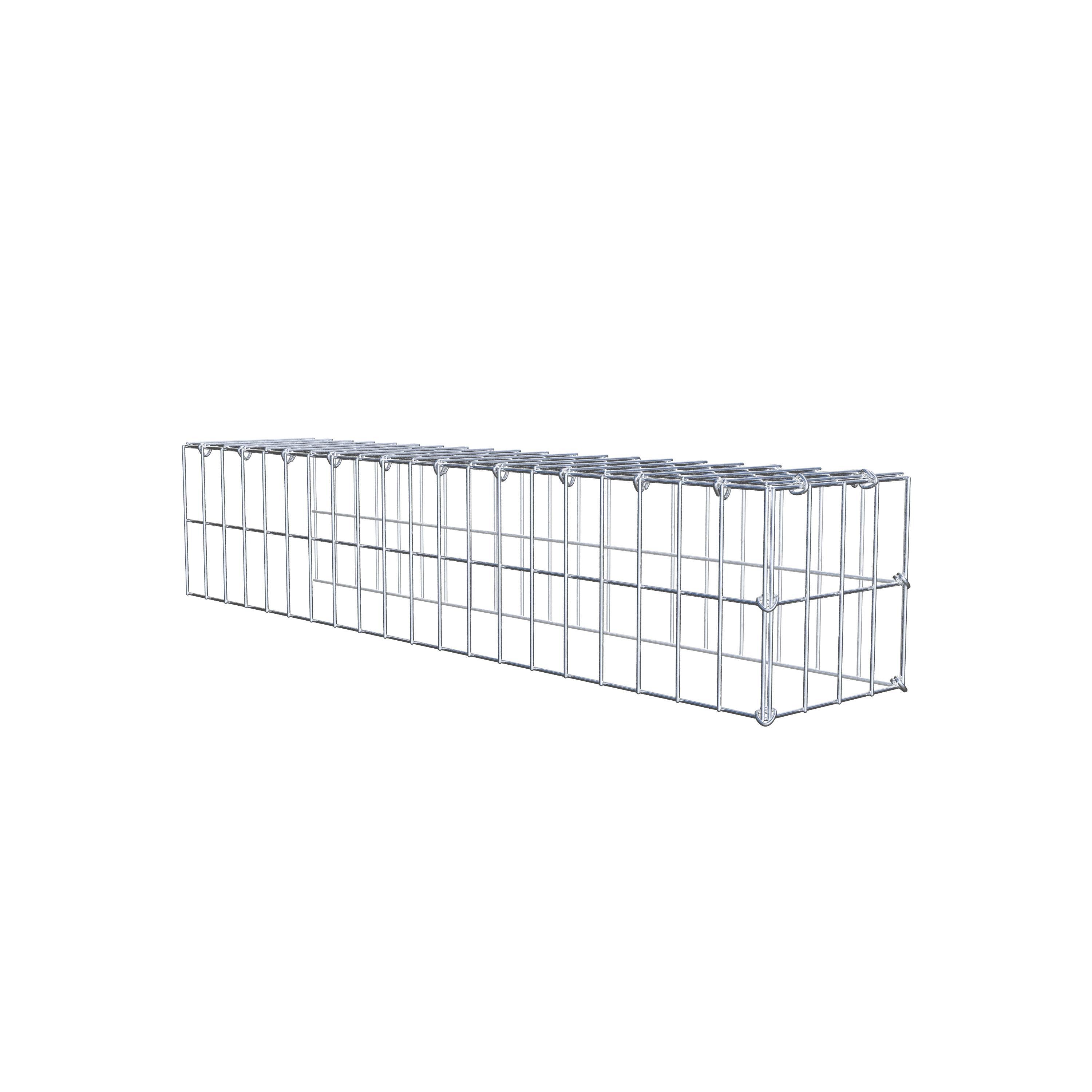 Add-on schanskorf type 4 100 cm x 20 cm x 20 cm (L x H x D), maaswijdte 5 cm x 10 cm, C-ring
