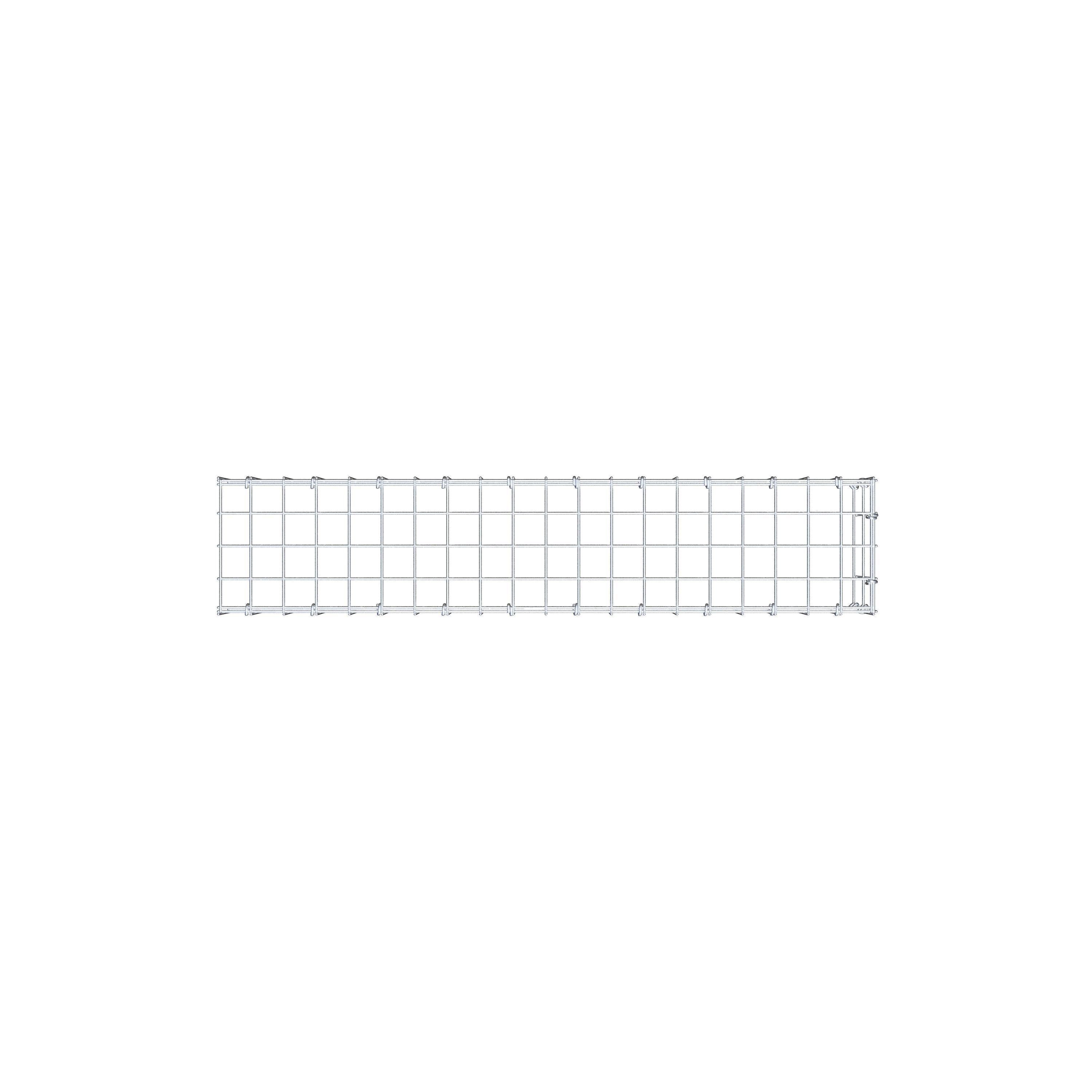 Add-on schanskorf type 4 100 cm x 20 cm x 20 cm (L x H x D), maaswijdte 5 cm x 10 cm, C-ring