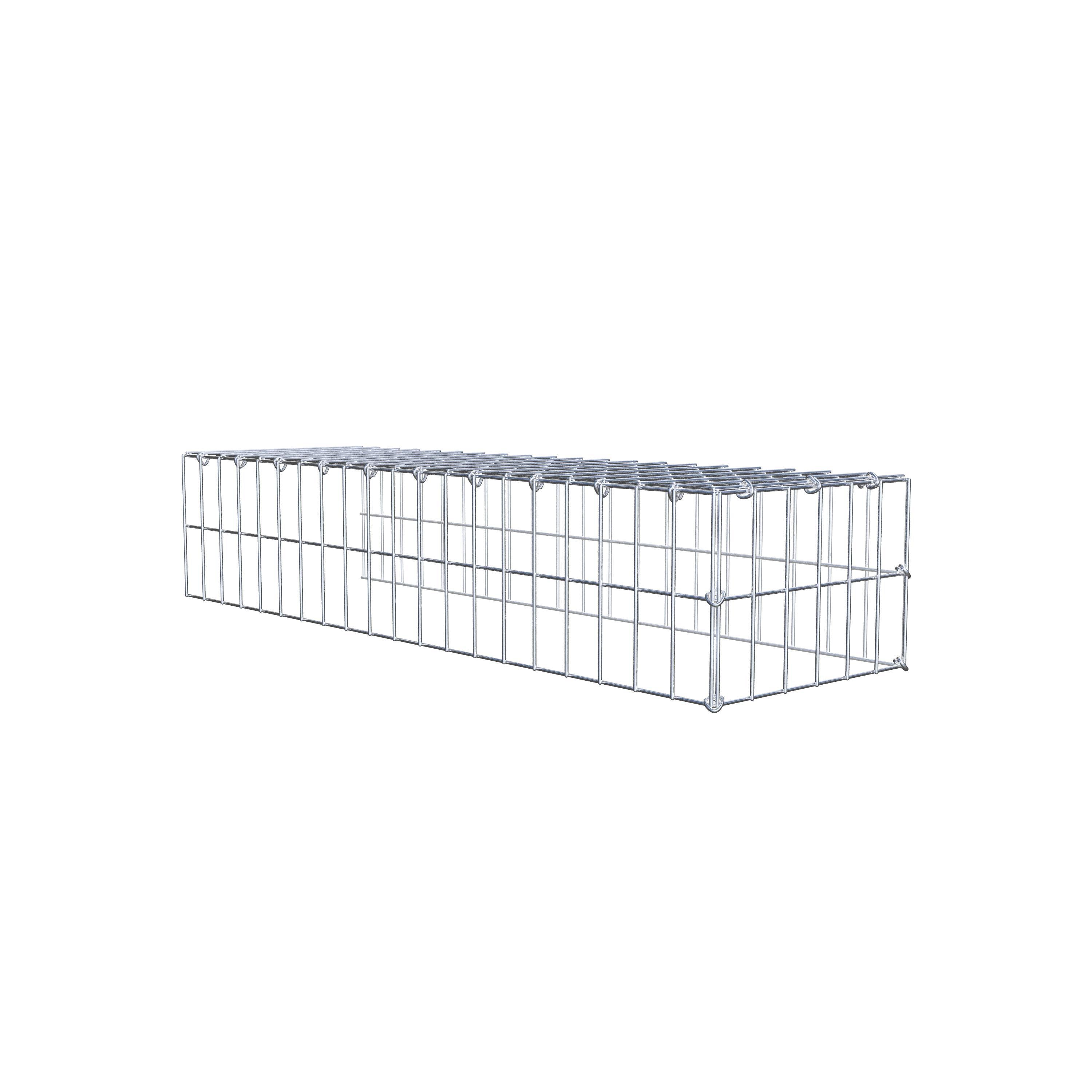 Bevestigbare schanskorf type 4 100 cm x 20 cm x 30 cm (L x H x D), maaswijdte 5 cm x 10 cm, C-ring