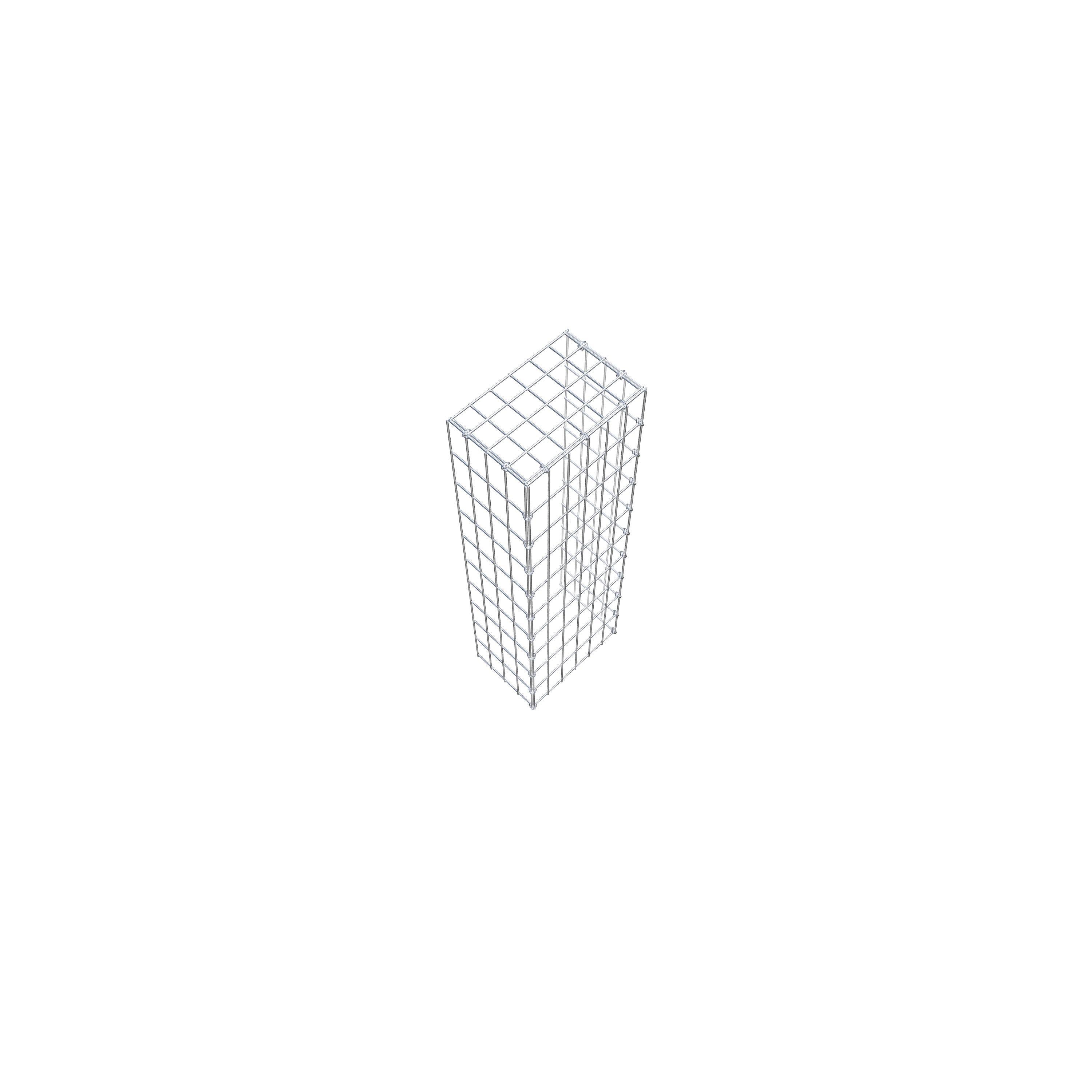 Bevestigbare schanskorf type 4 100 cm x 20 cm x 30 cm (L x H x D), maaswijdte 5 cm x 10 cm, C-ring
