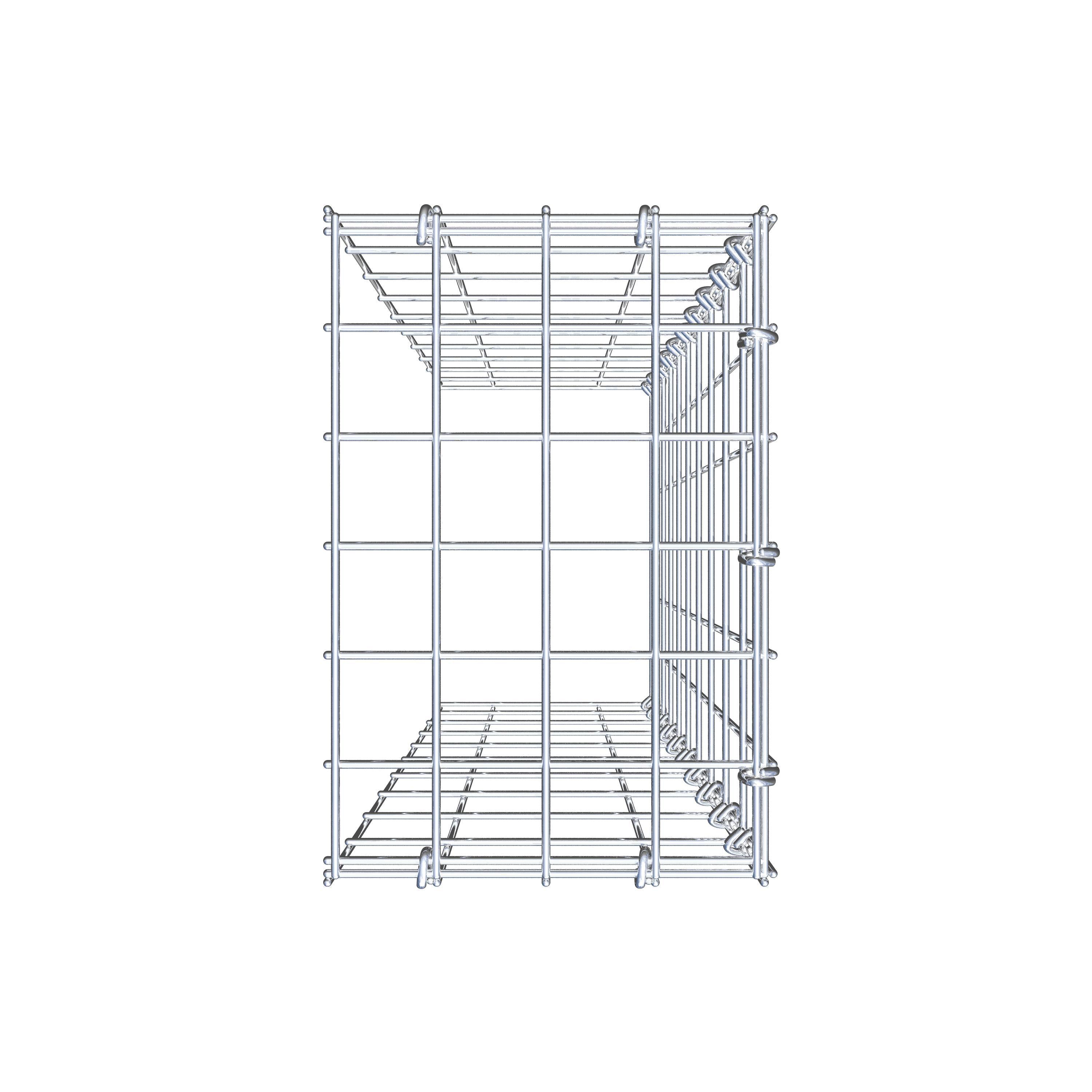 Bevestigbare schanskorf type 4 100 cm x 20 cm x 30 cm (L x H x D), maaswijdte 5 cm x 10 cm, C-ring