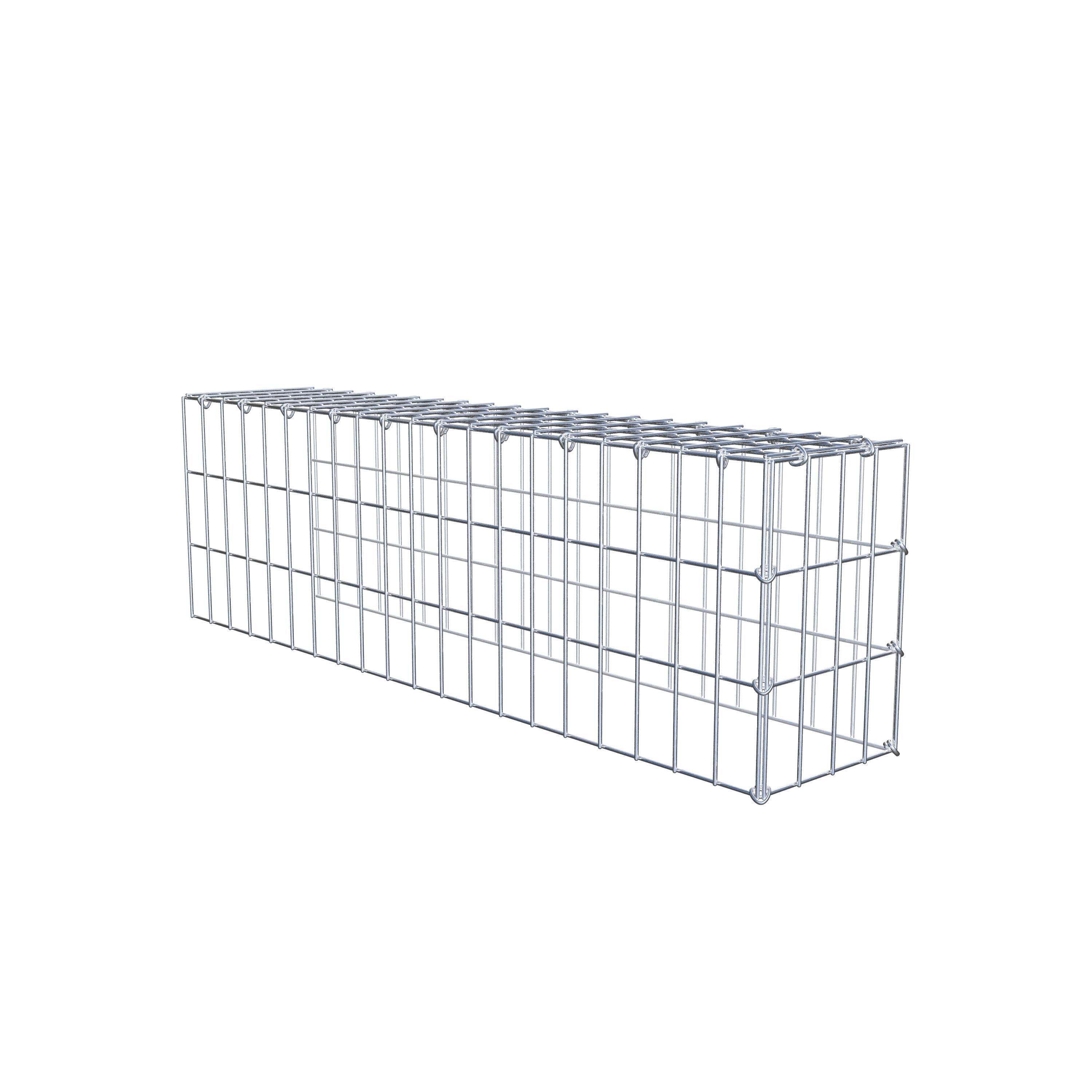 Type 4 oplegkorf 100 cm x 30 cm x 20 cm (L x H x D), maaswijdte 5 cm x 10 cm, C-ring