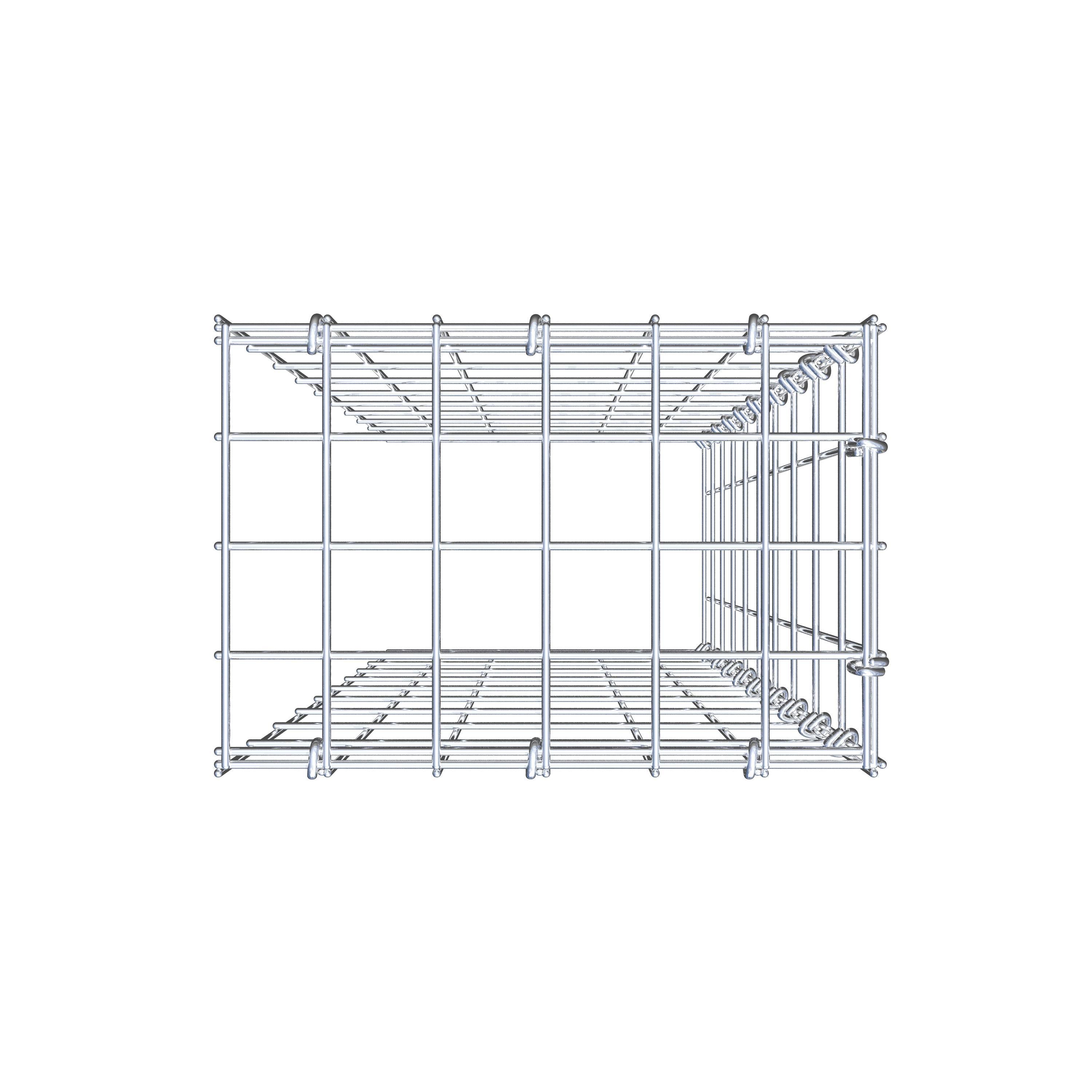 Type 4 oplegkorf 100 cm x 30 cm x 20 cm (L x H x D), maaswijdte 5 cm x 10 cm, C-ring