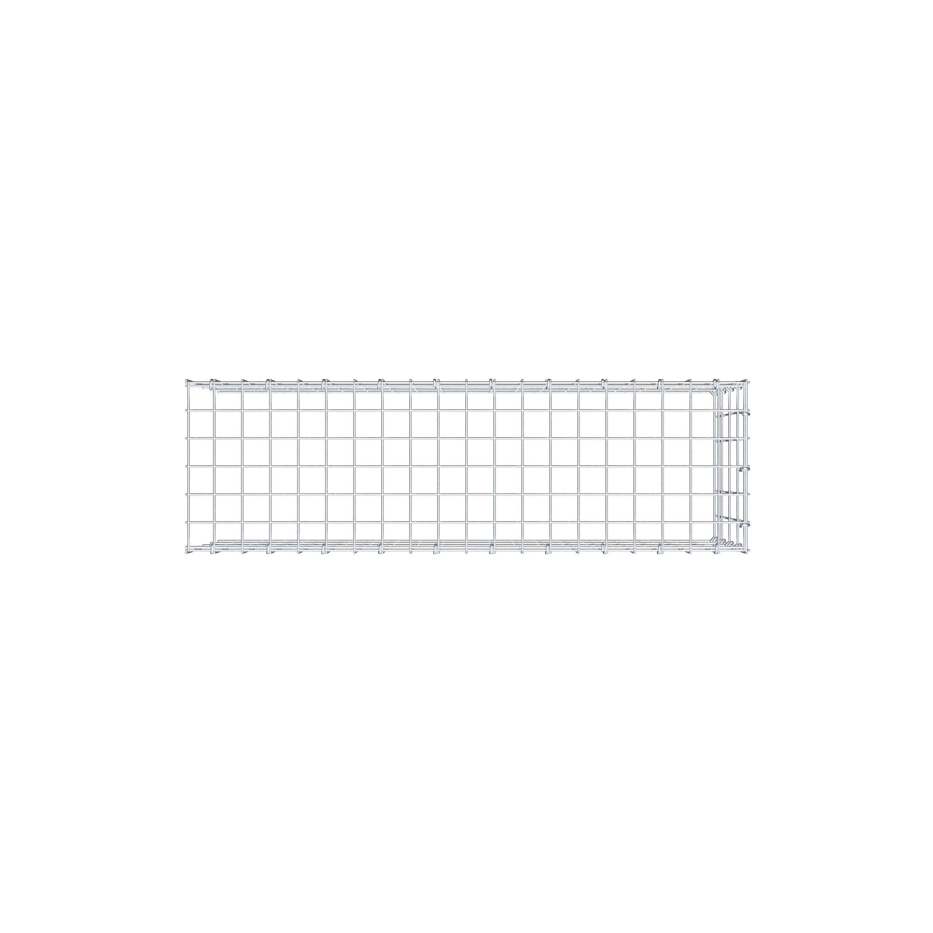 Type 4 oplegkorf 100 cm x 40 cm x 30 cm (L x H x D), maaswijdte 5 cm x 10 cm, C-ring