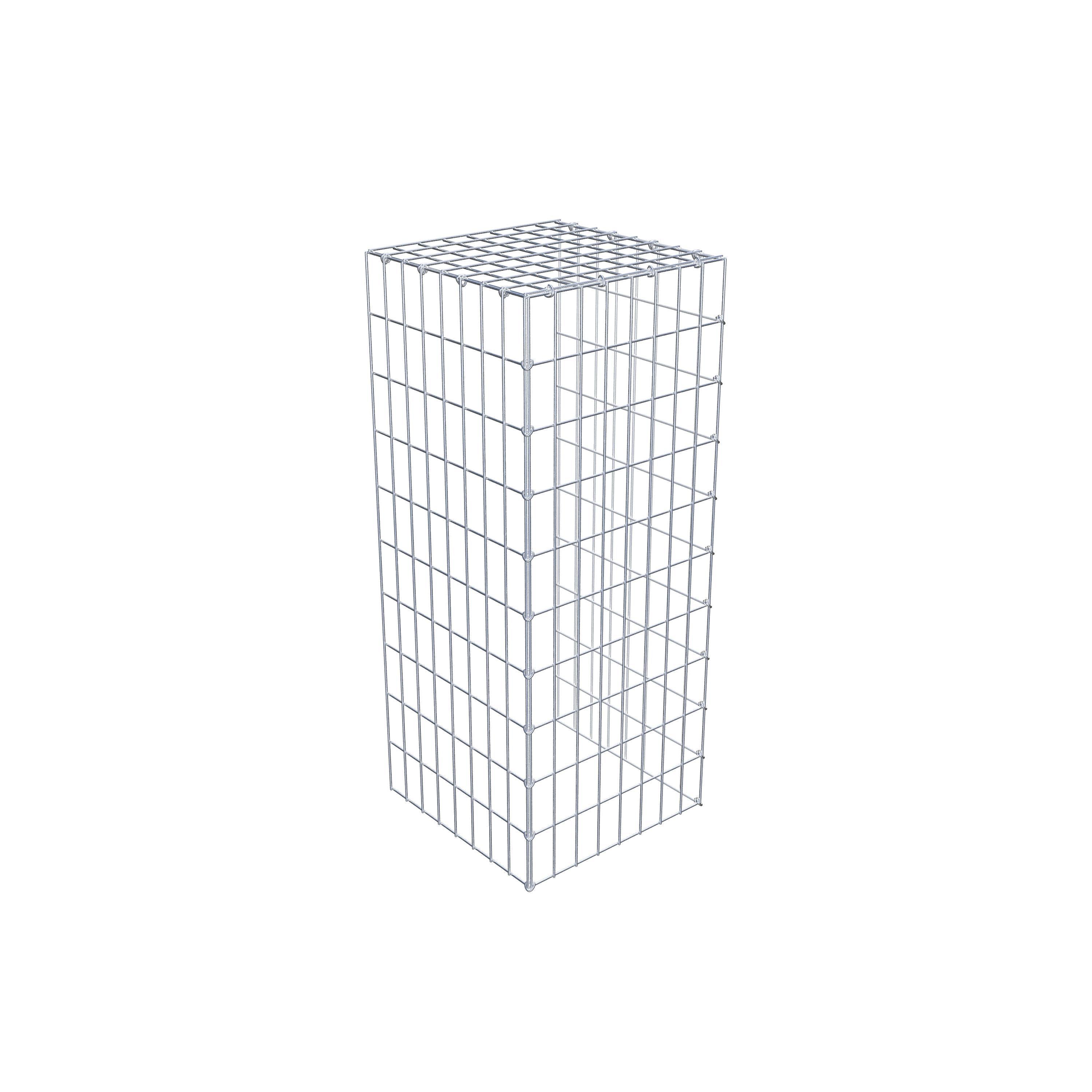Opzetpaal type 4 100 cm x 40 cm x 40 cm (L x H x D), maaswijdte 5 cm x 10 cm, C-ring