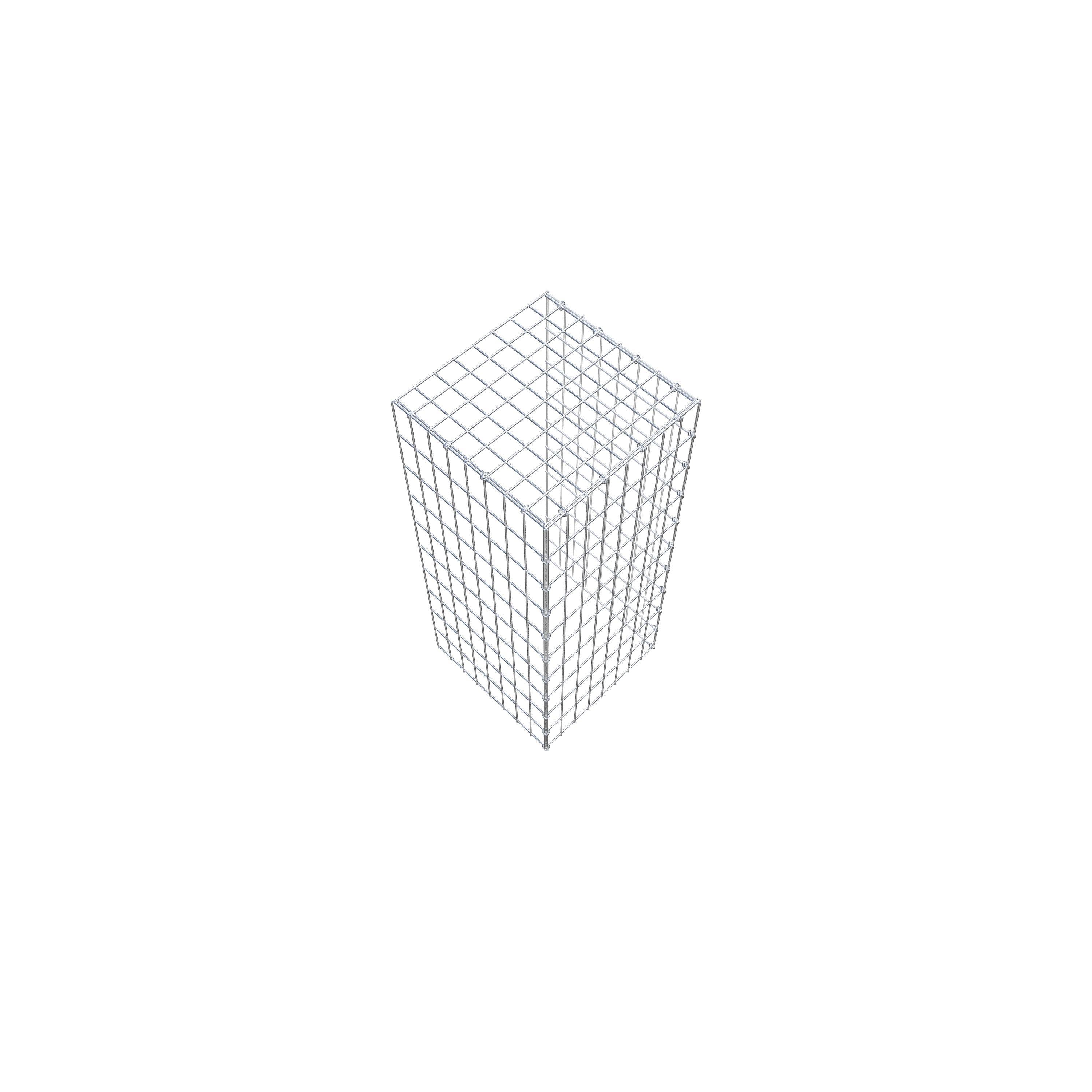 Opzetpaal type 4 100 cm x 40 cm x 40 cm (L x H x D), maaswijdte 5 cm x 10 cm, C-ring