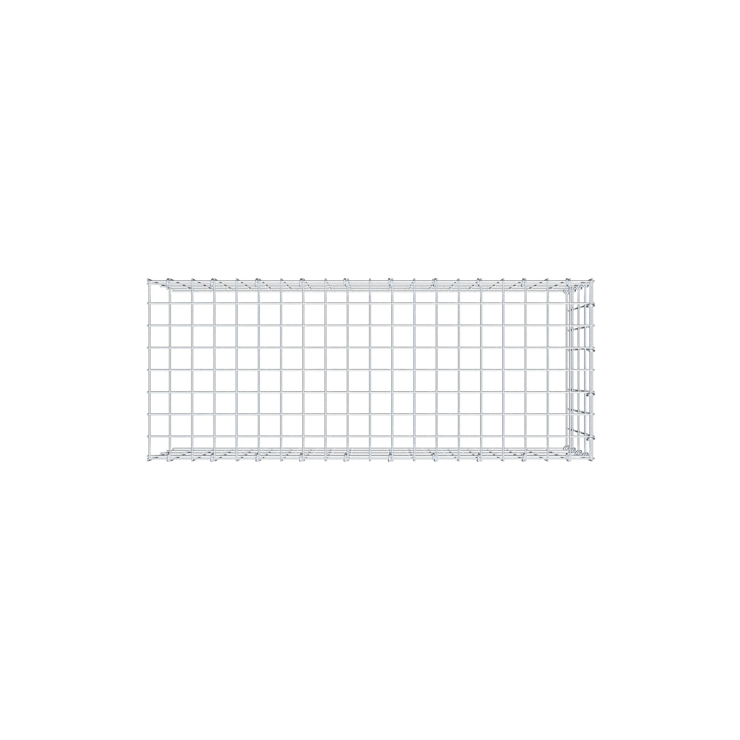 Opzetpaal type 4 100 cm x 40 cm x 40 cm (L x H x D), maaswijdte 5 cm x 10 cm, C-ring
