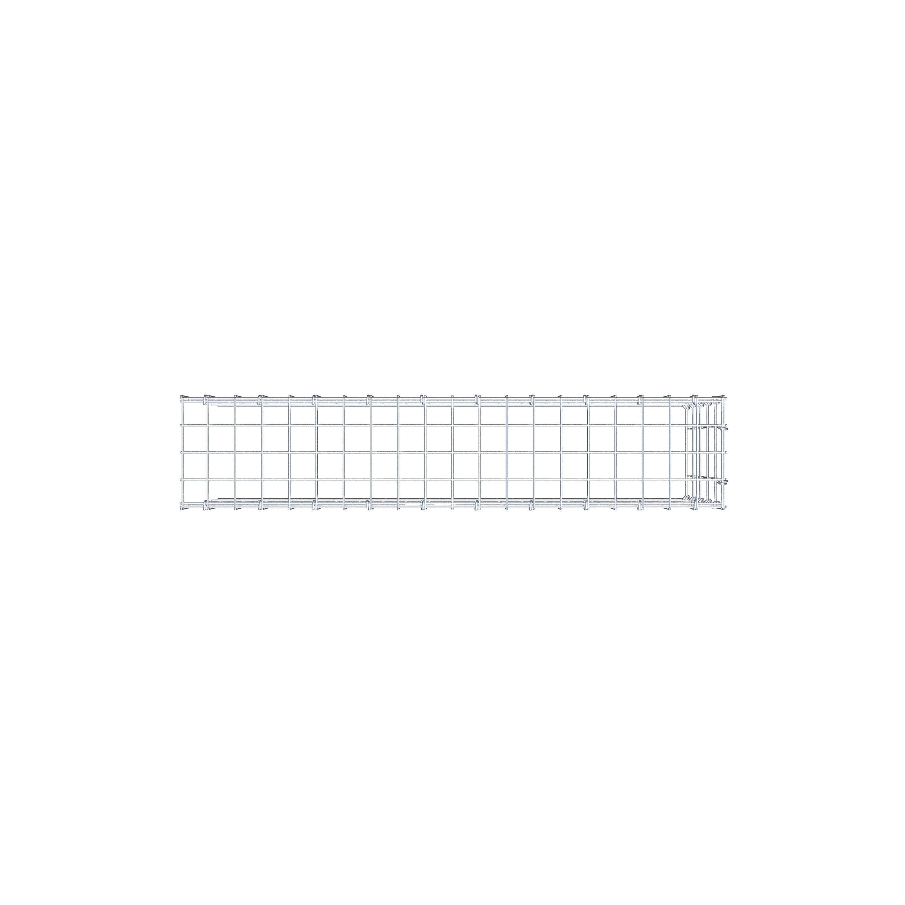 Type 4 oplegkorf 100 cm x 50 cm x 20 cm (L x H x D), maaswijdte 5 cm x 10 cm, C-ring
