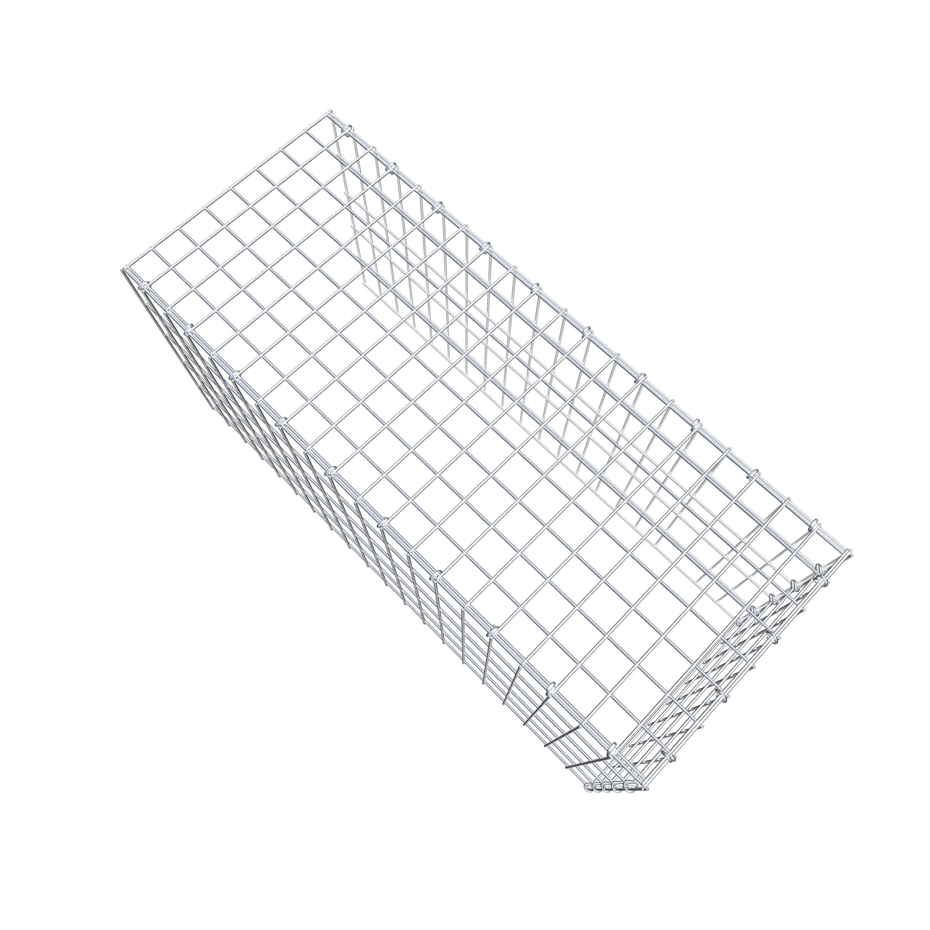 Mounted gabion type 4 100 cm x 50 cm x 40 cm (L x H x D), mesh size 5 cm x 10 cm, C-ring