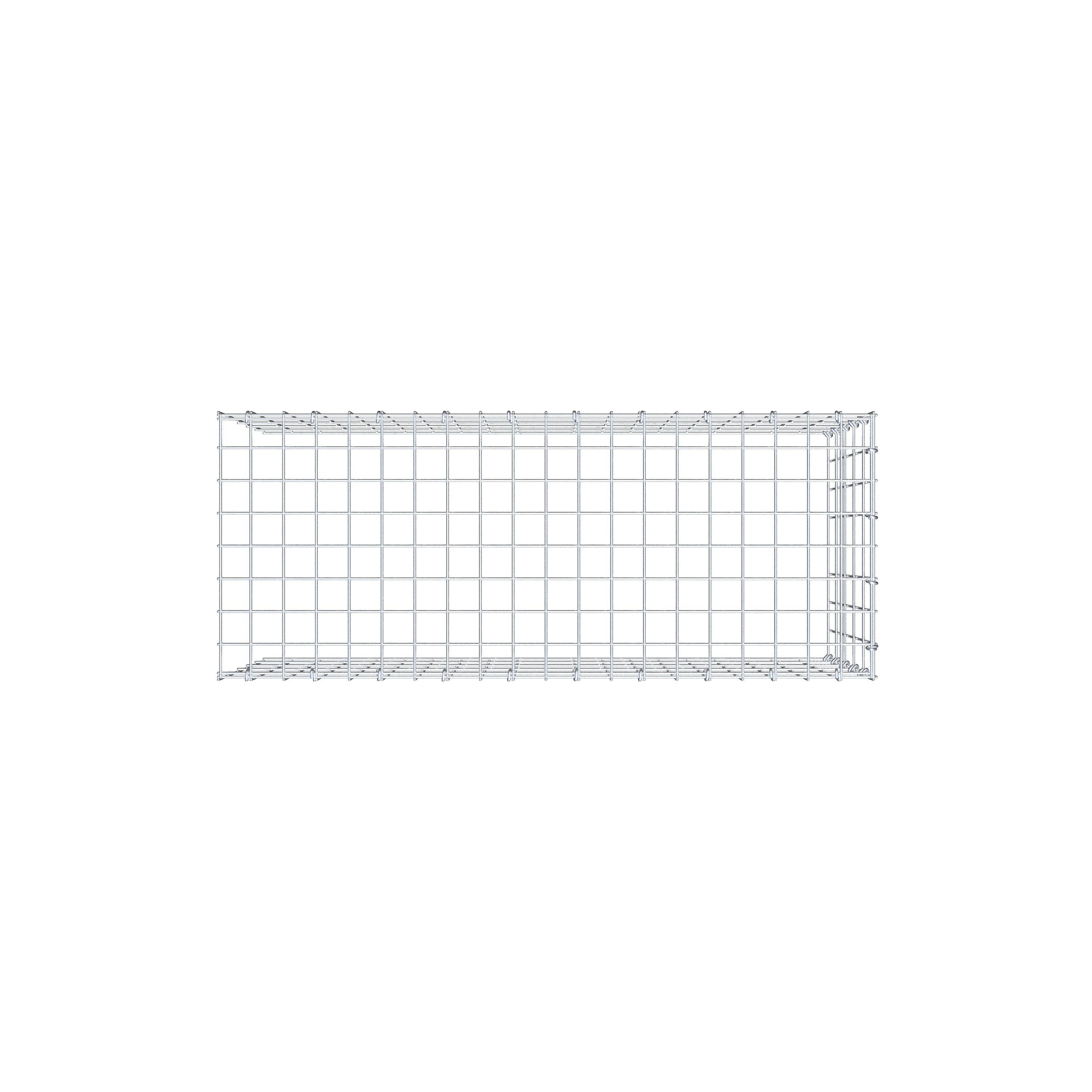 Mounted gabion type 4 100 cm x 50 cm x 40 cm (L x H x D), mesh size 5 cm x 10 cm, C-ring