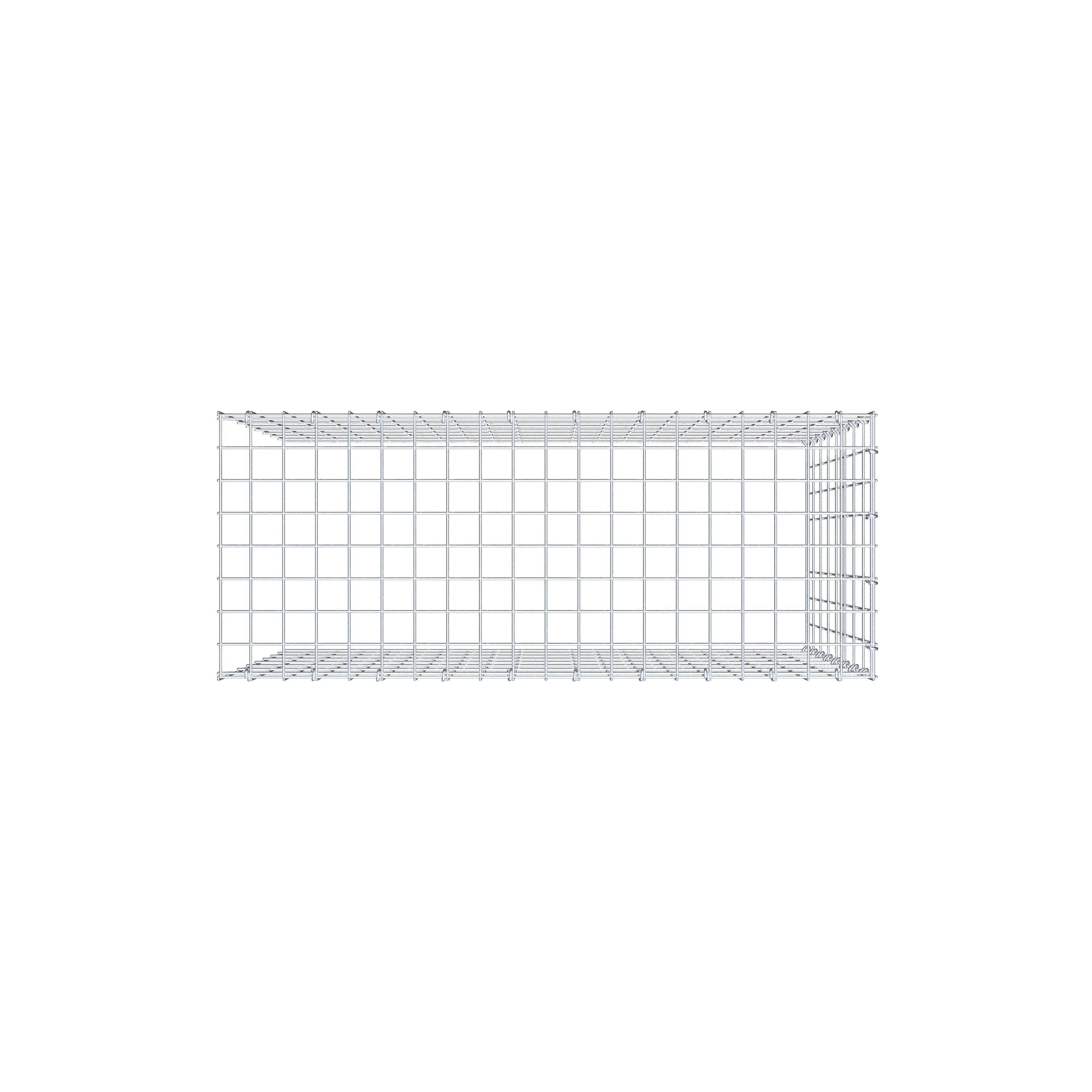 Type 4 oplegkorf 100 cm x 80 cm x 40 cm (L x H x D), maaswijdte 5 cm x 10 cm, C-ring