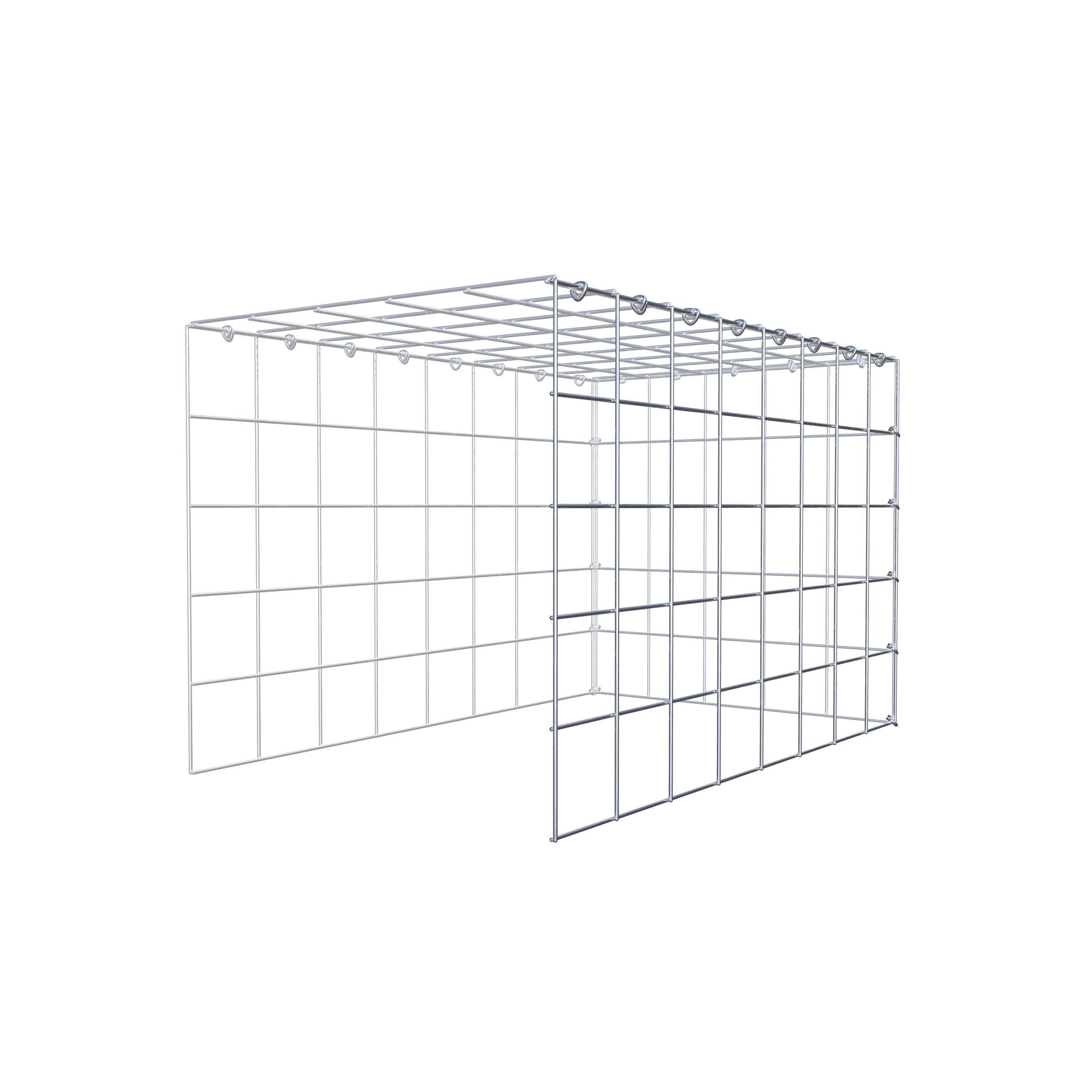 Toegevoegde pool type 4 80 cm x 50 cm x 50 cm (L x H x D), maaswijdte 10 cm x 10 cm, C-ring