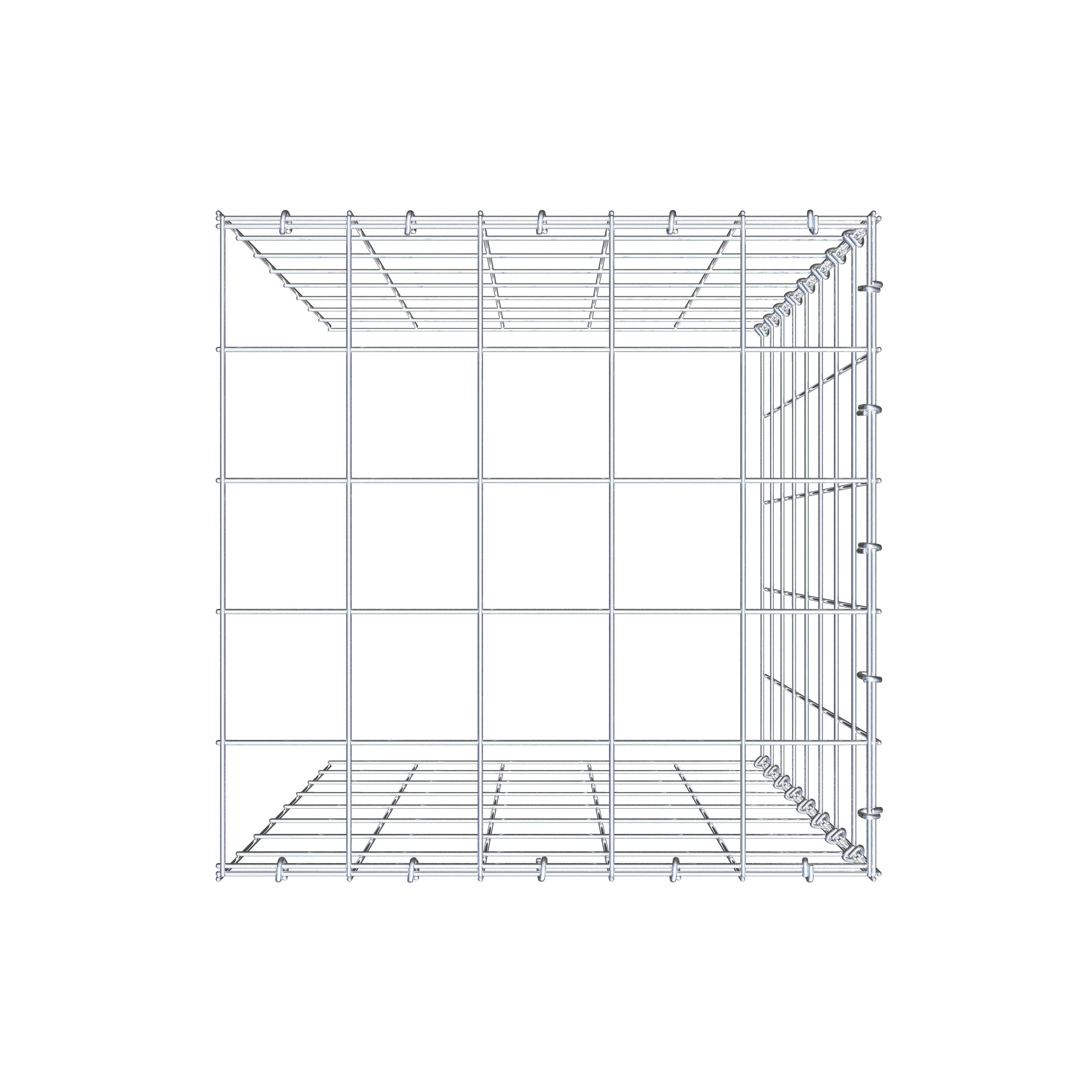 Toegevoegde pool type 4 80 cm x 50 cm x 50 cm (L x H x D), maaswijdte 10 cm x 10 cm, C-ring