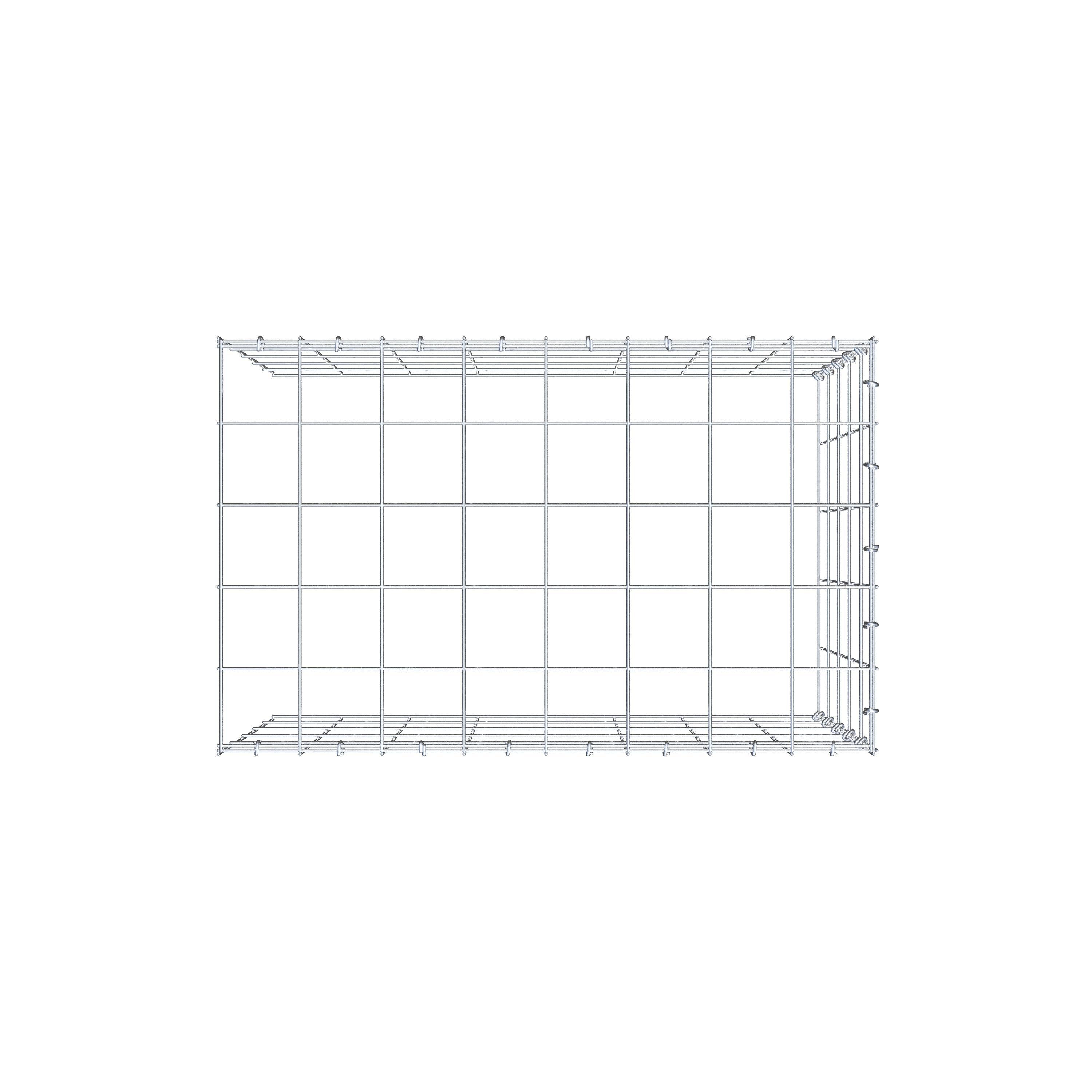 Toegevoegde pool type 4 80 cm x 50 cm x 50 cm (L x H x D), maaswijdte 10 cm x 10 cm, C-ring