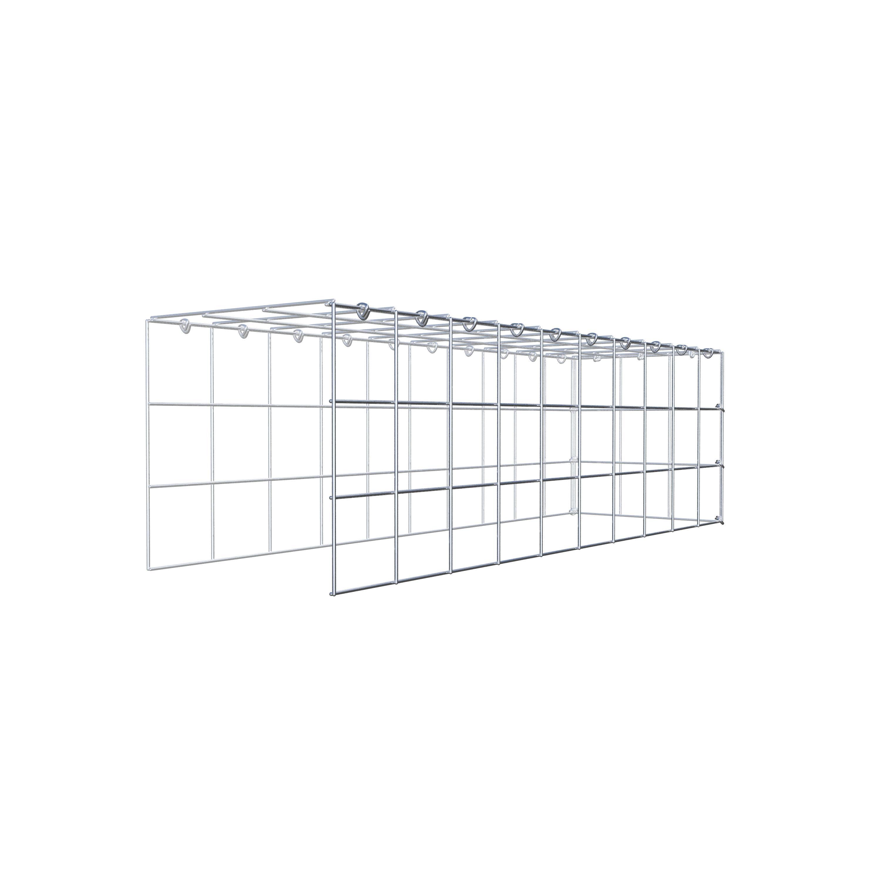 Add-on schanskorf type 4 100 cm x 30 cm x 30 cm (L x H x D), maaswijdte 10 cm x 10 cm, C-ring