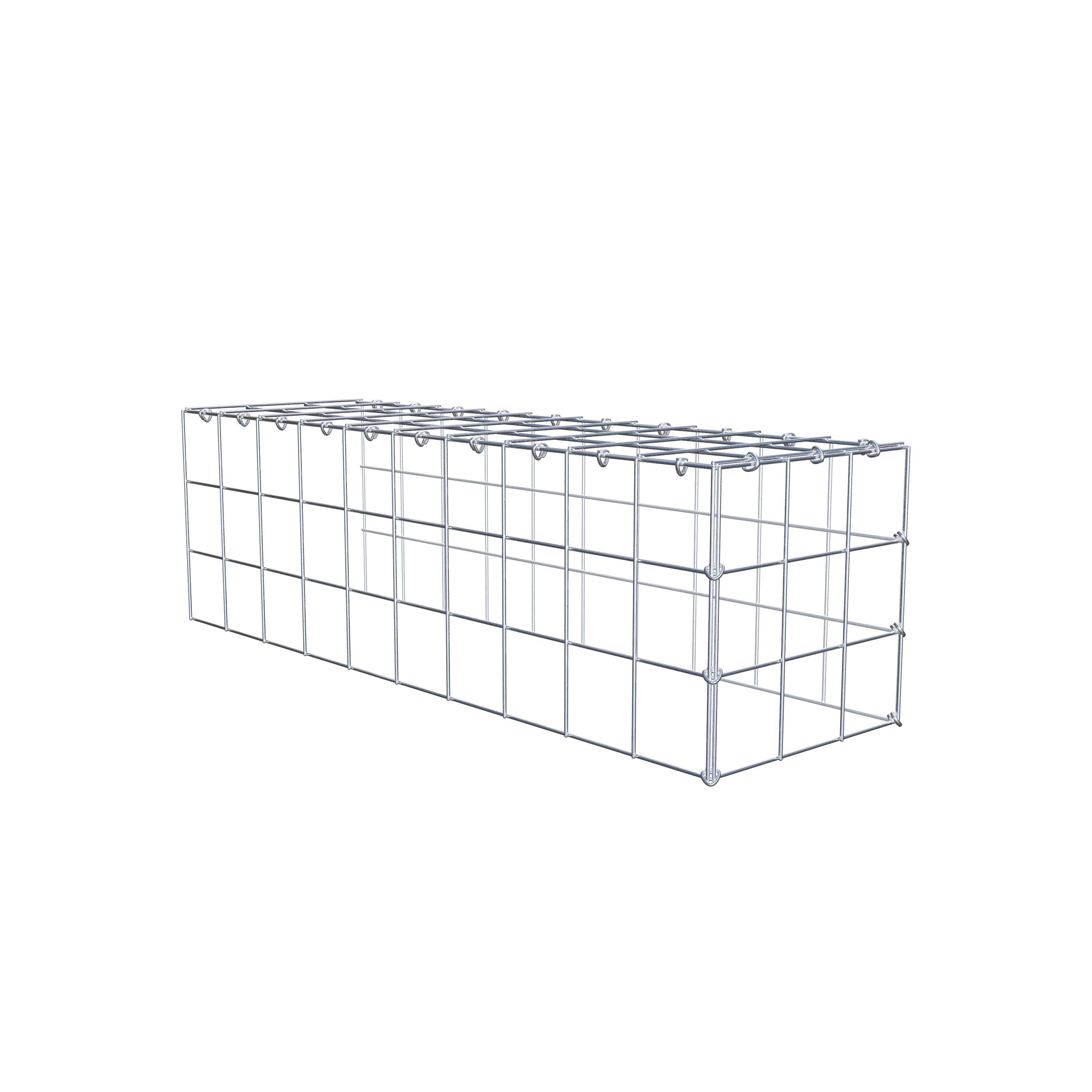 Add-on schanskorf type 4 100 cm x 30 cm x 30 cm (L x H x D), maaswijdte 10 cm x 10 cm, C-ring