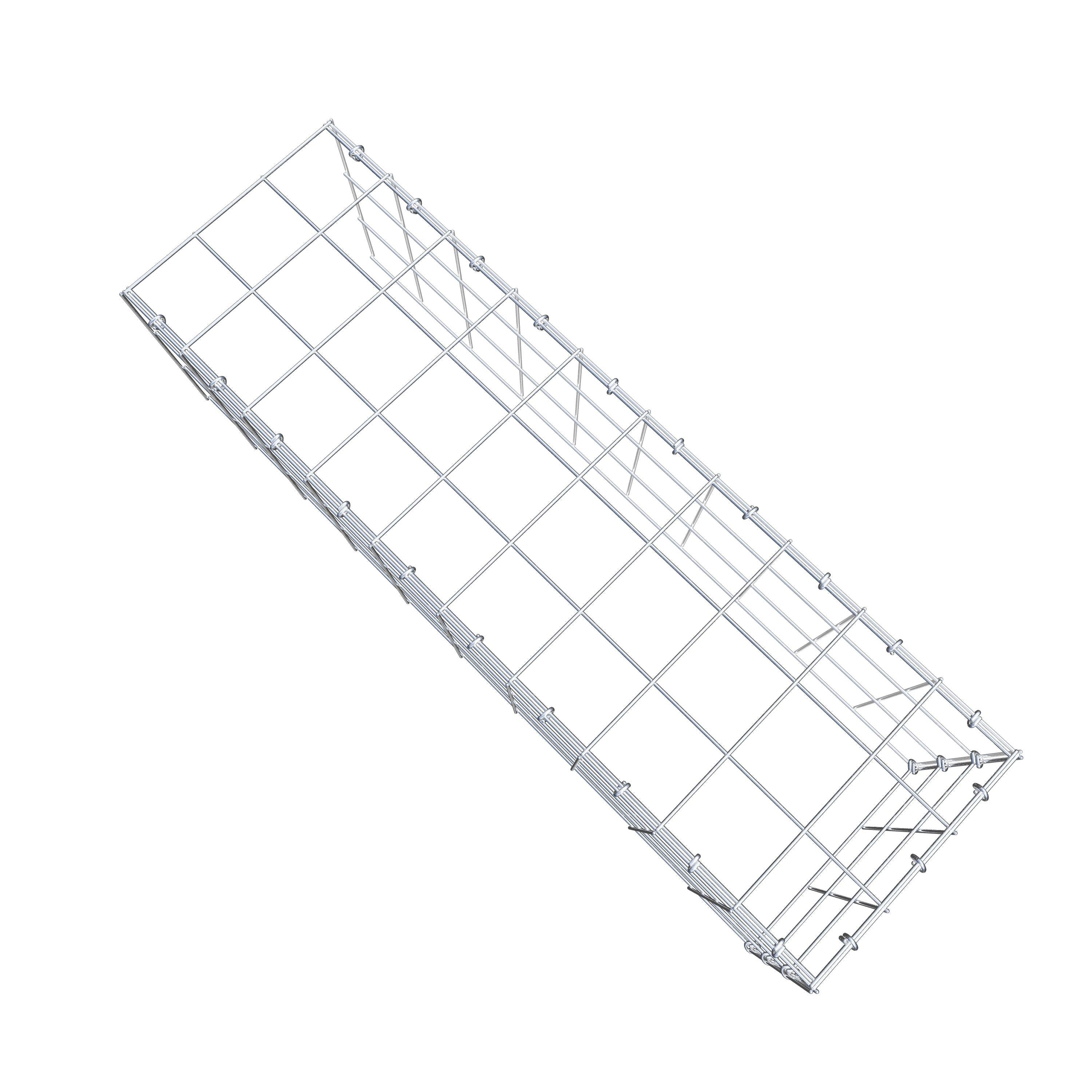 Add-on schanskorf type 4 100 cm x 30 cm x 30 cm (L x H x D), maaswijdte 10 cm x 10 cm, C-ring