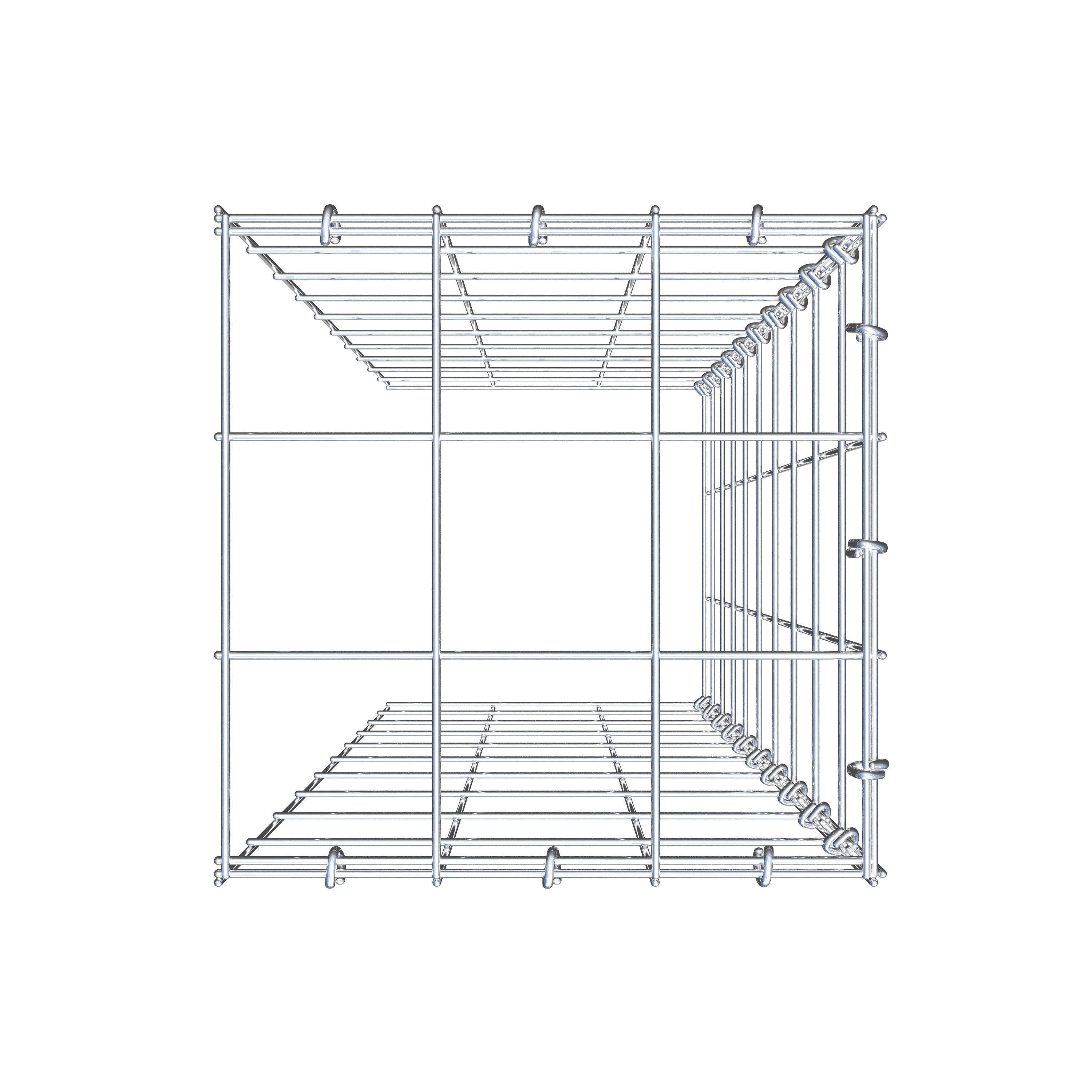Add-on schanskorf type 4 100 cm x 30 cm x 30 cm (L x H x D), maaswijdte 10 cm x 10 cm, C-ring