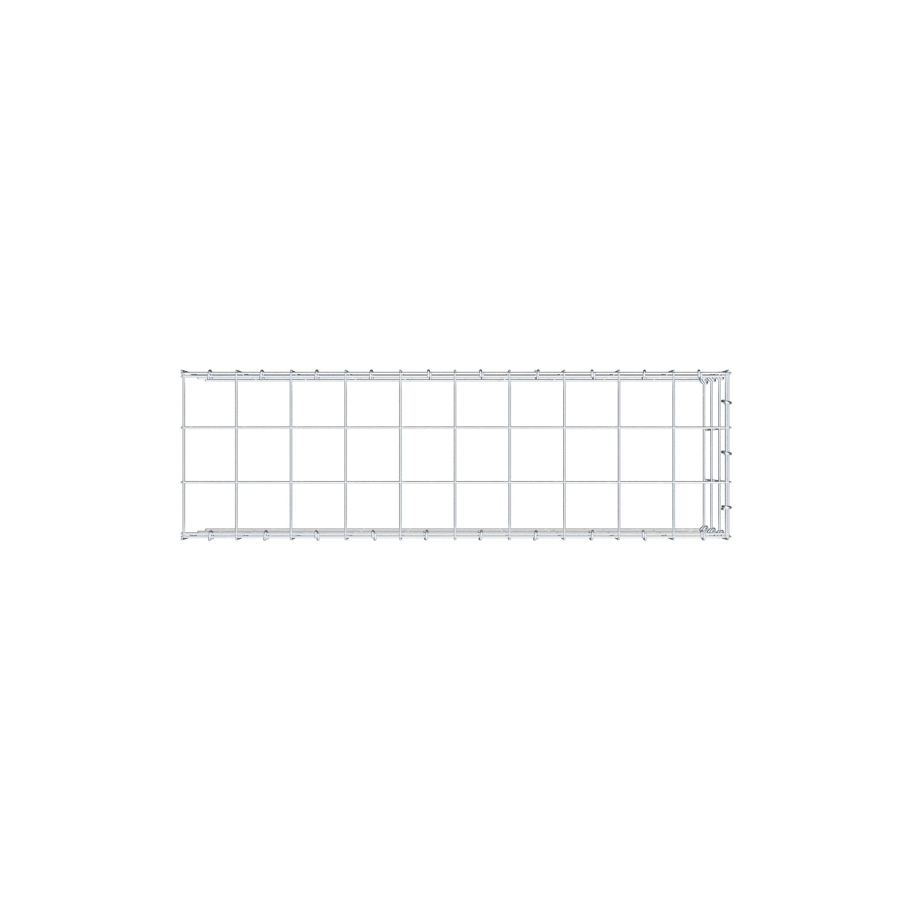 Add-on schanskorf type 4 100 cm x 30 cm x 30 cm (L x H x D), maaswijdte 10 cm x 10 cm, C-ring