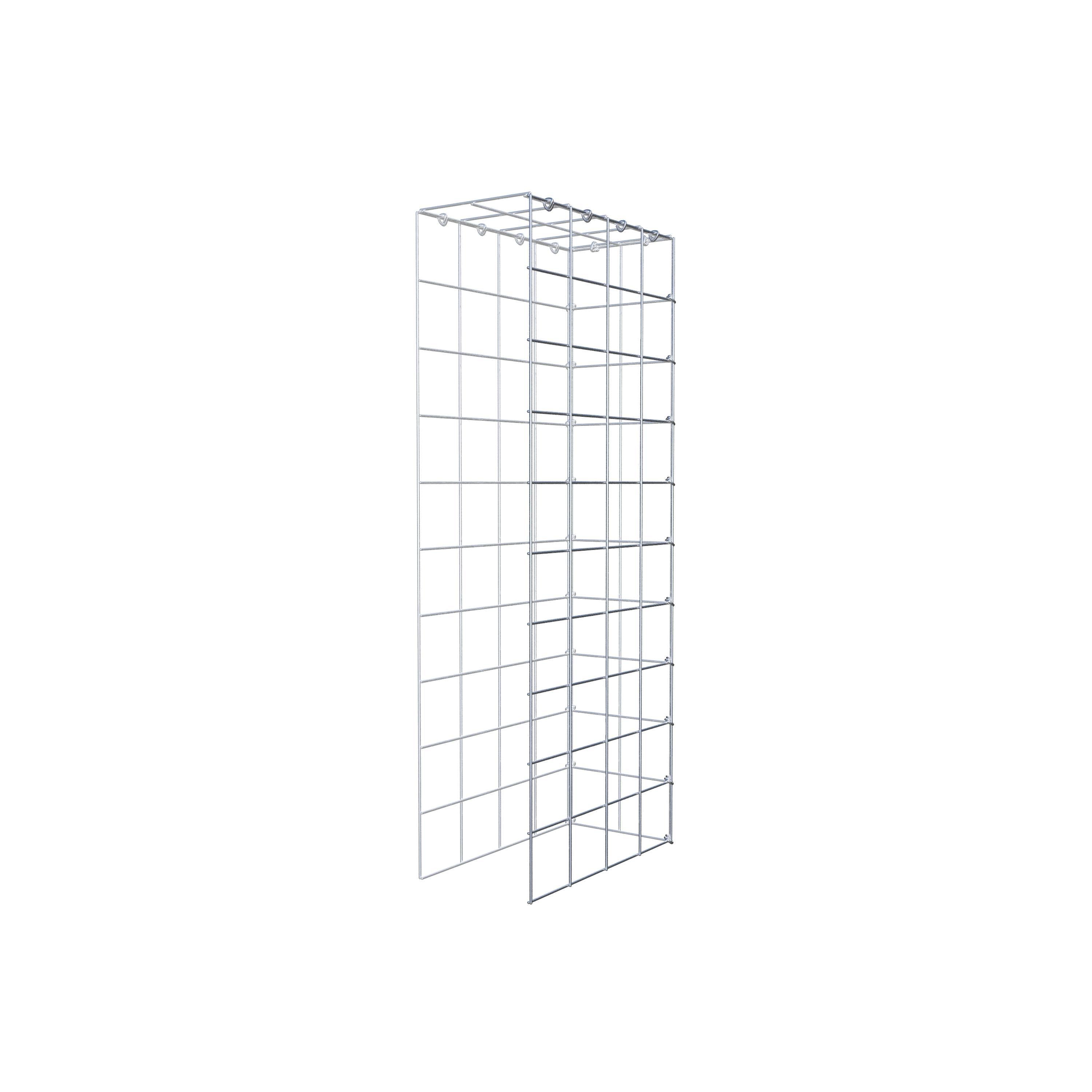 Opzetpaal type 4 100 cm x 40 cm x 20 cm (L x H x D), maaswijdte 10 cm x 10 cm, C-ring