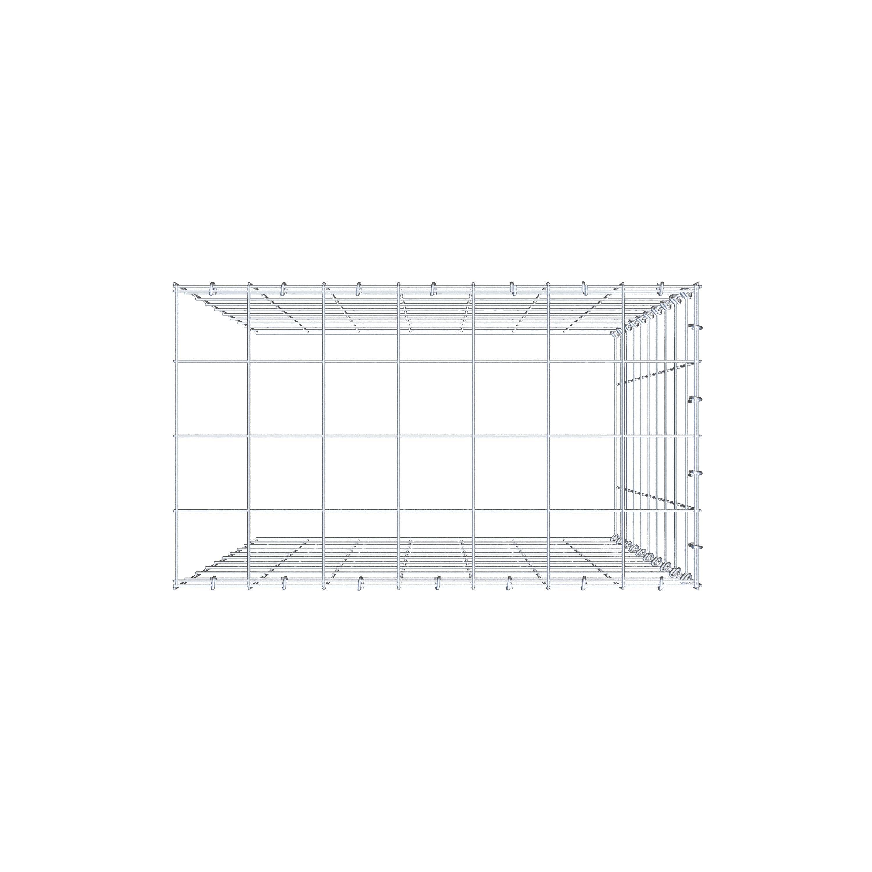 Gabião Tipo 4 100 cm x 70 cm x 40 cm (C x A x P), malhagem 10 cm x 10 cm, anel C