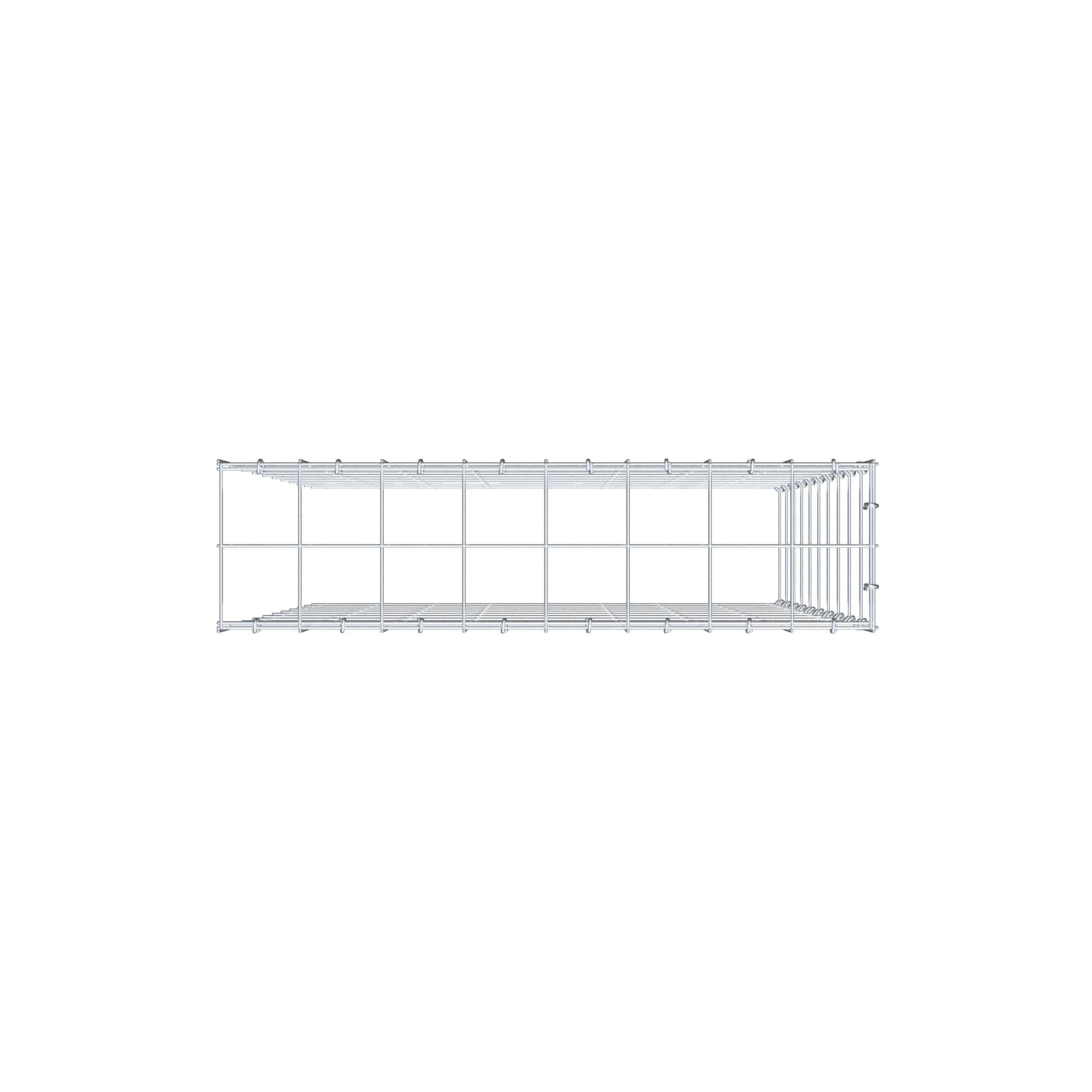 Mounted gabion type 4 100 cm x 80 cm x 20 cm (L x H x D), mesh size 10 cm x 10 cm, C-ring