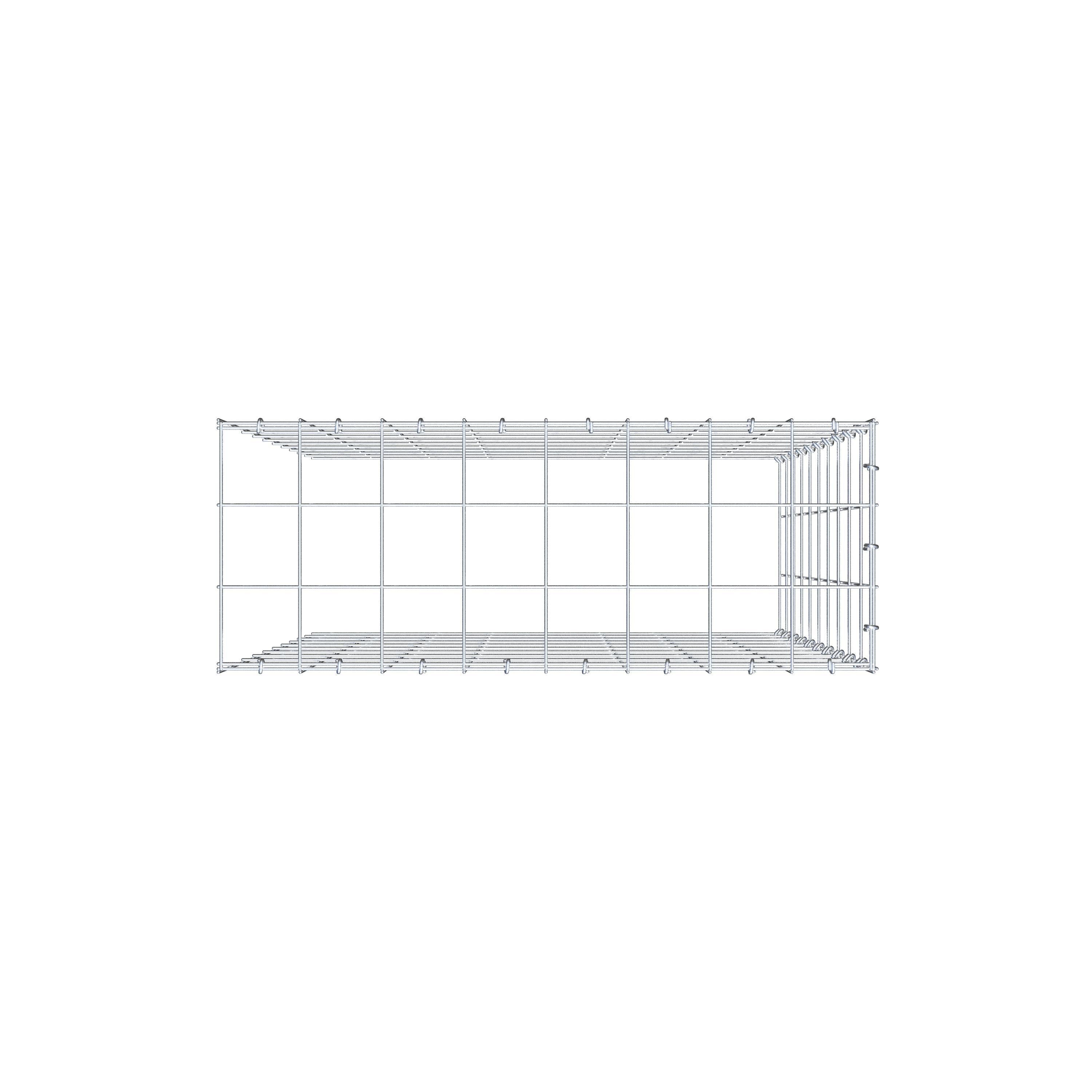 Add-on schanskorf type 4 100 cm x 80 cm x 30 cm (L x H x D), maaswijdte 10 cm x 10 cm, C-ring