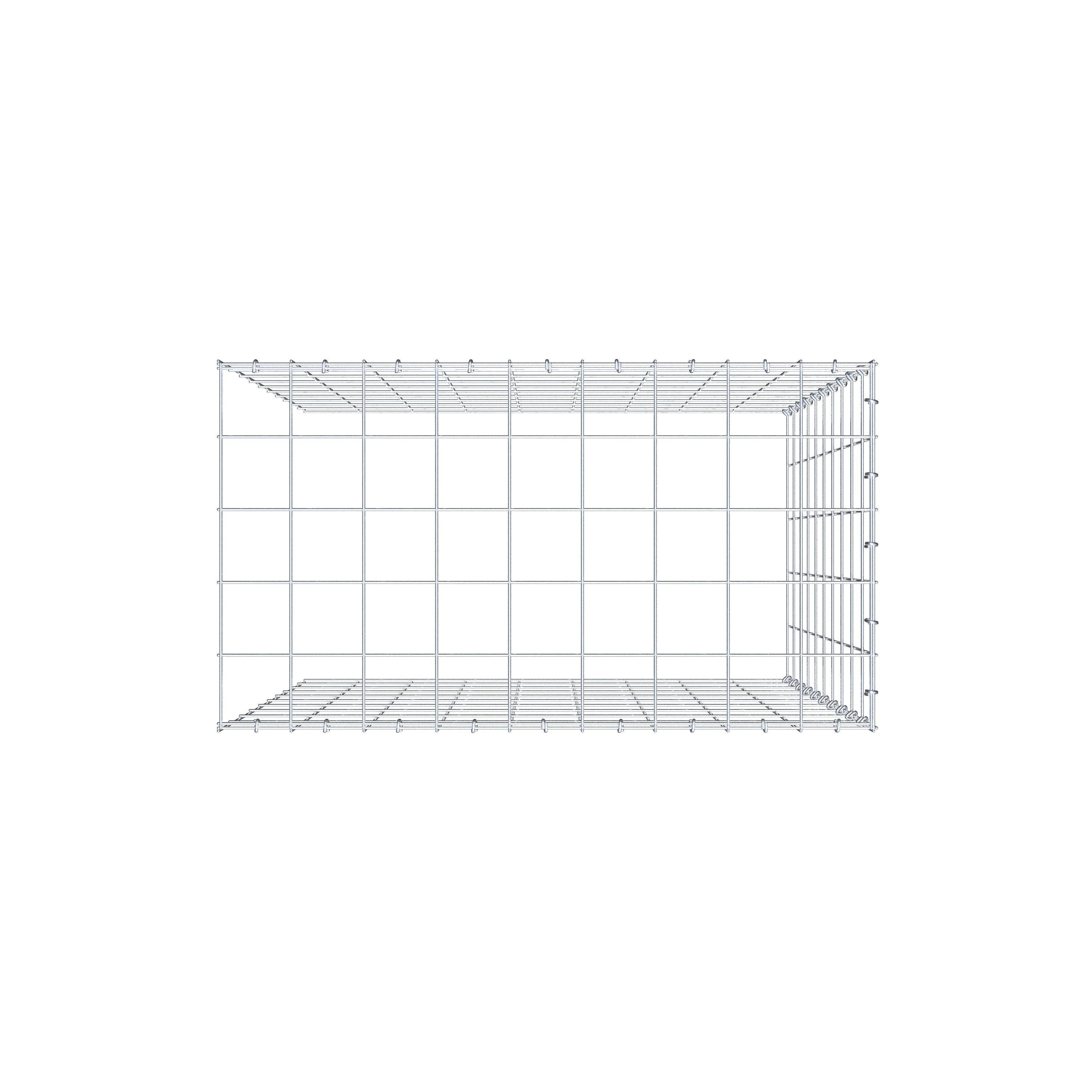 Add-on schanskorf type 4 100 cm x 90 cm x 50 cm (L x H x D), maaswijdte 10 cm x 10 cm, C-ring