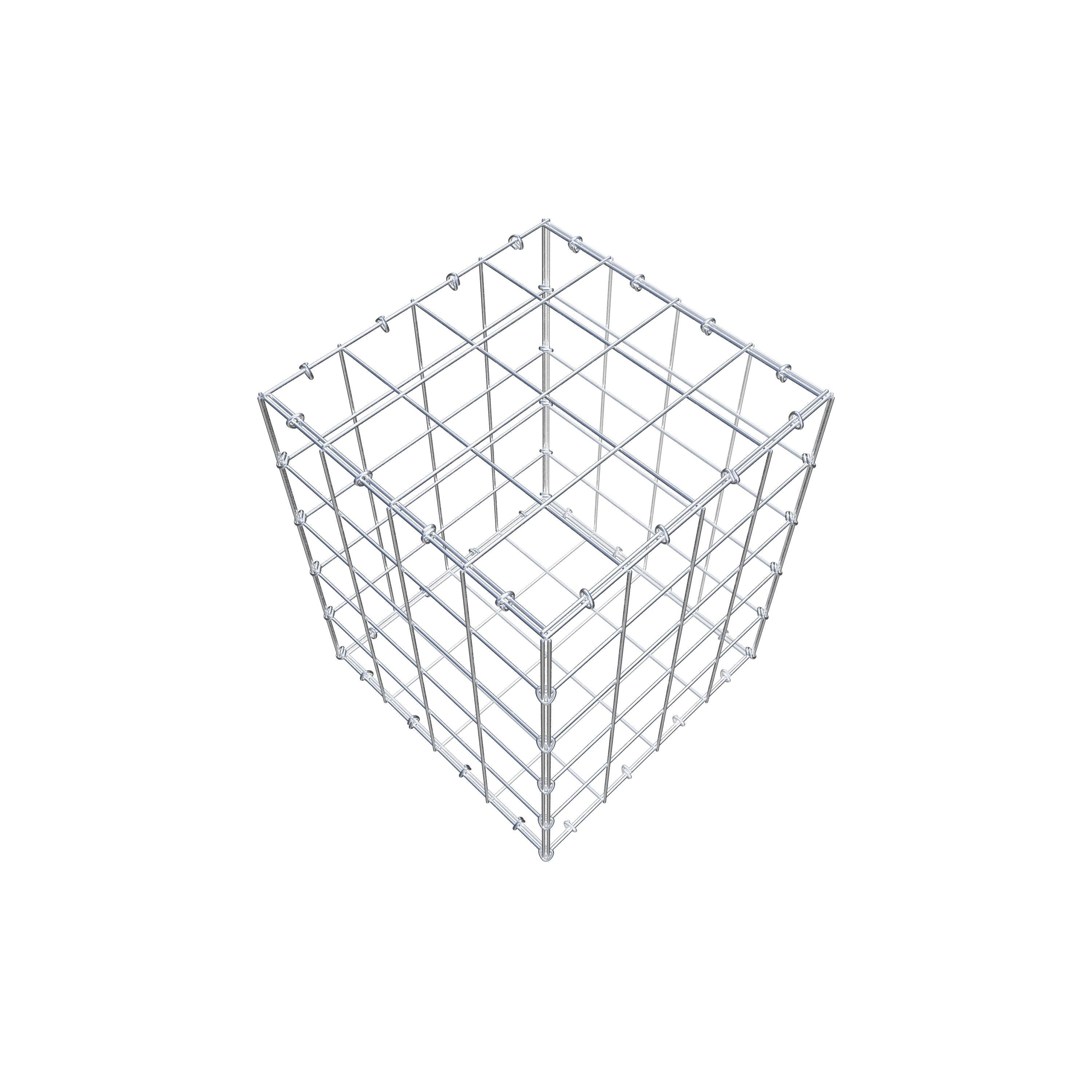 Schanskorf 50 cm x 40 cm x 40 cm (L x H x D), maaswijdte 10 cm x 10 cm, C-ring
