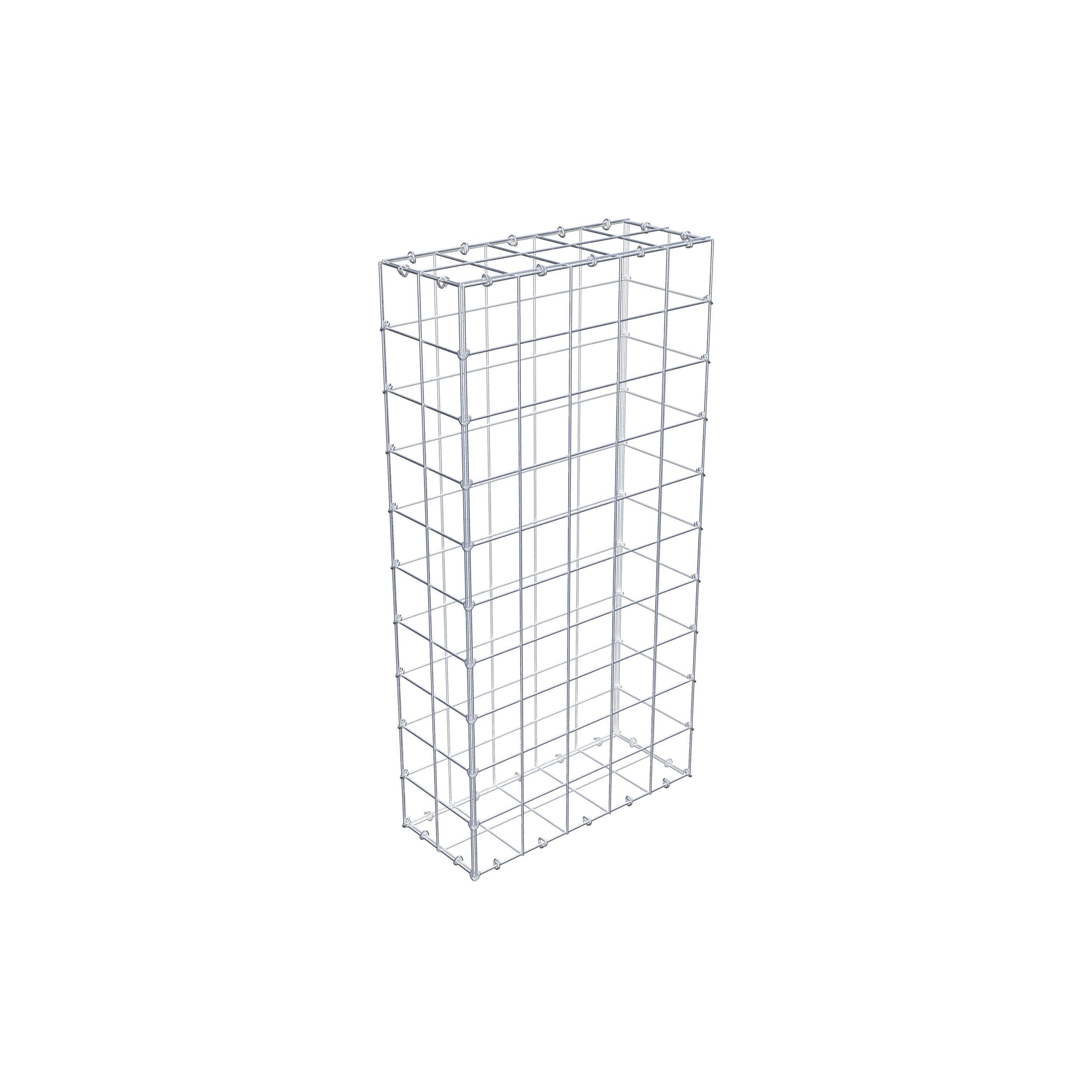 Gabion 100 cm x 20 cm x 50 cm (L x H x P), maille 10 cm x 10 cm, anneau en C