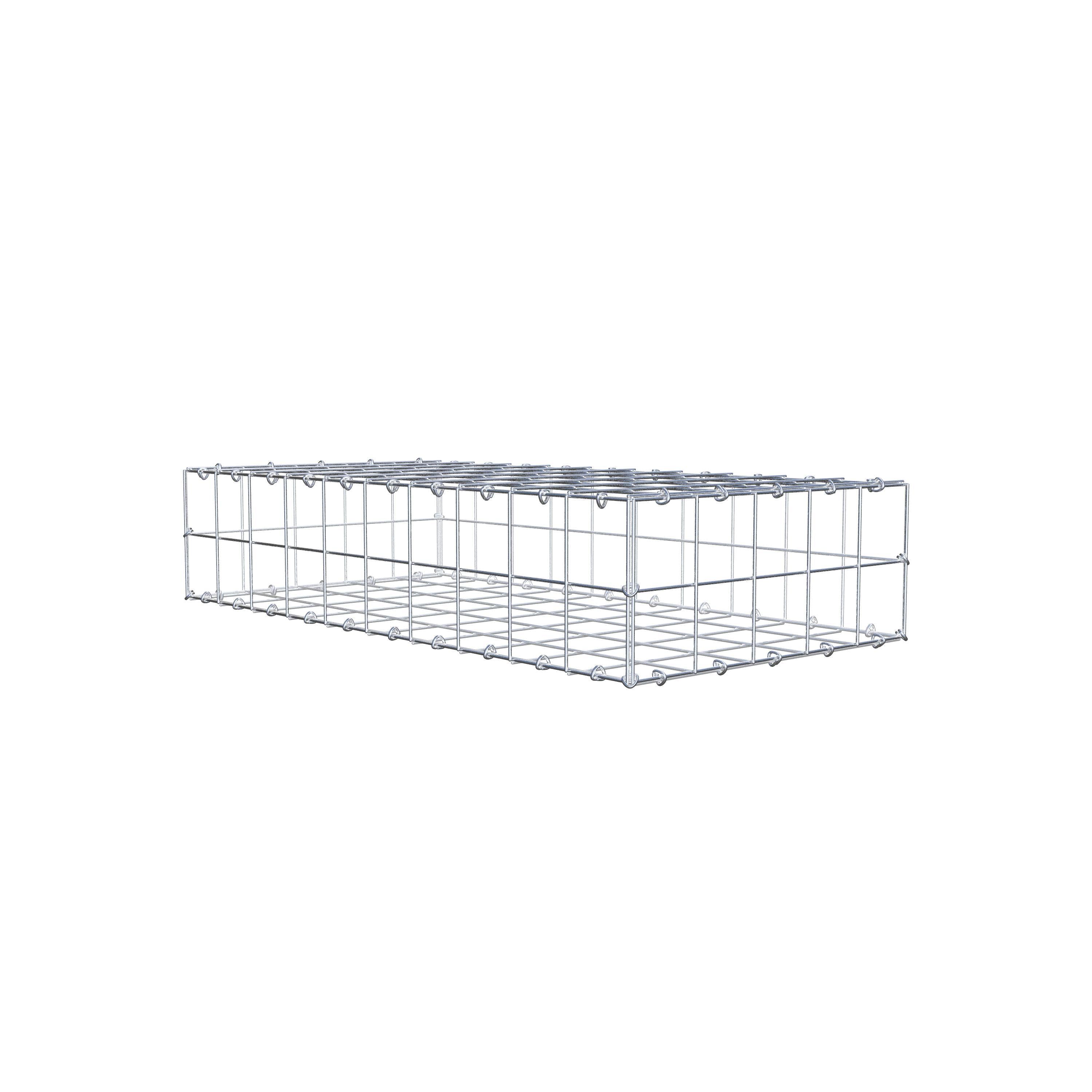 Gabion 100 cm x 20 cm x 50 cm (L x H x P), maille 10 cm x 10 cm, anneau en C