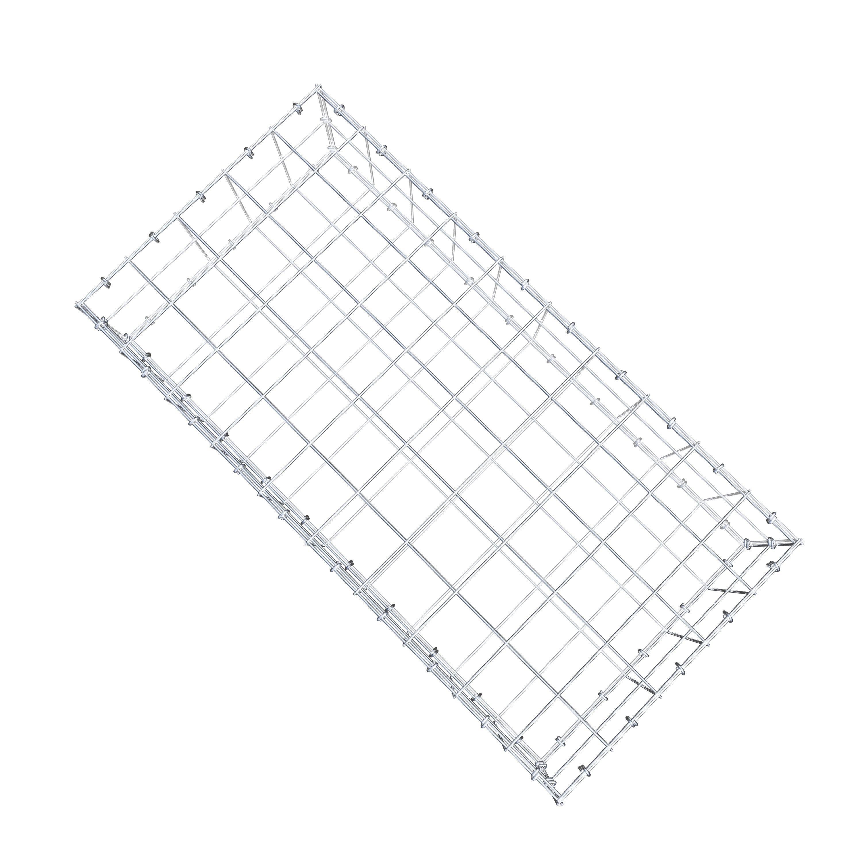 Gabion 100 cm x 20 cm x 50 cm (L x H x P), maille 10 cm x 10 cm, anneau en C