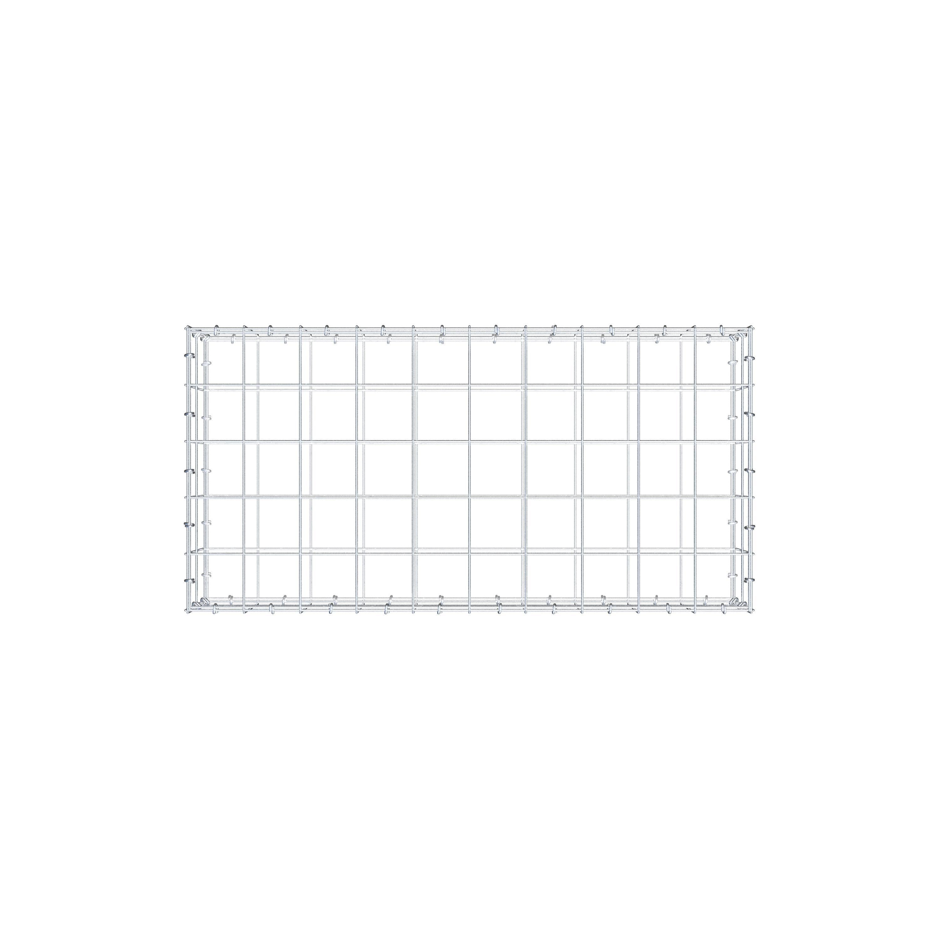 Gabion 100 cm x 20 cm x 50 cm (L x H x P), maille 10 cm x 10 cm, anneau en C