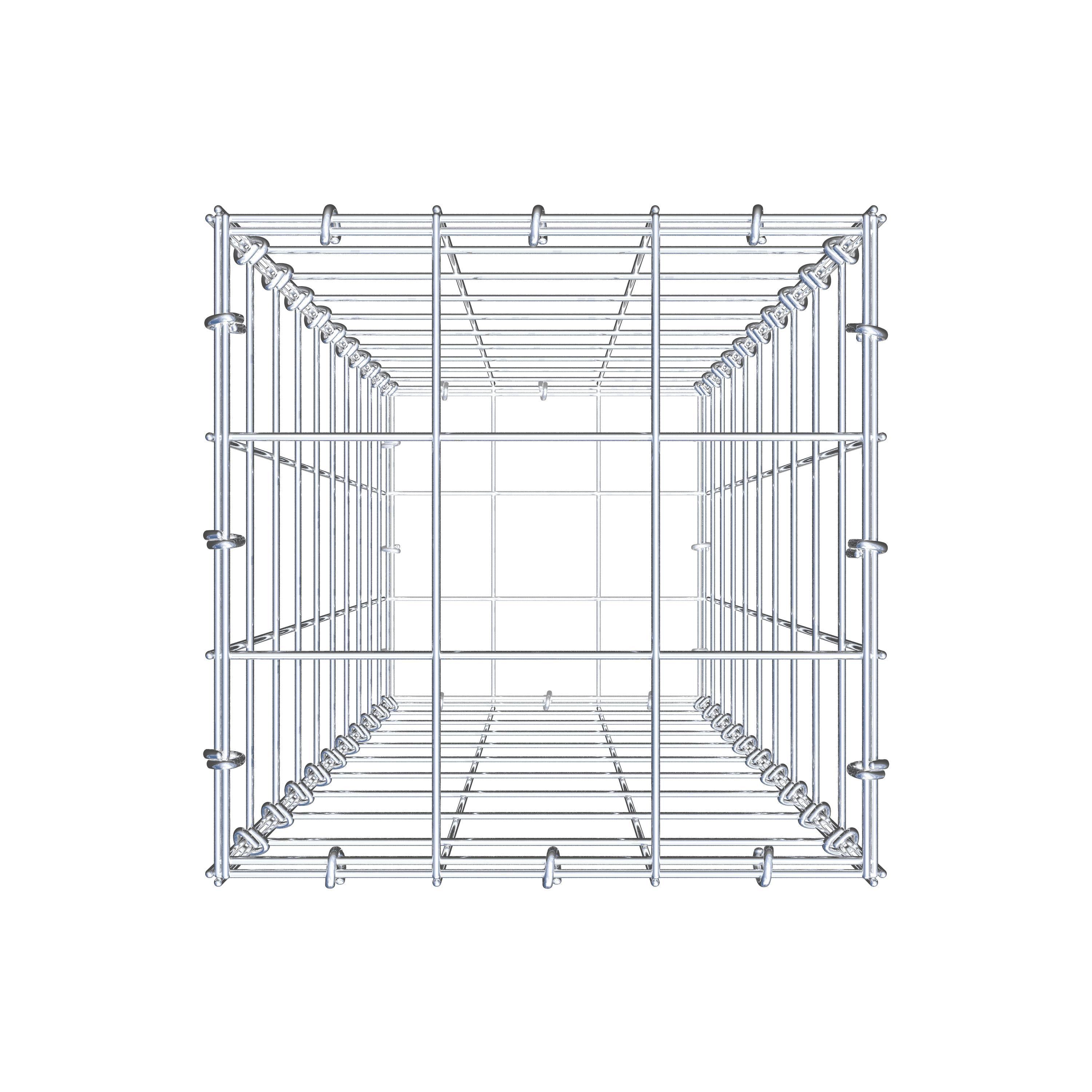 Schanskorf 100 cm x 30 cm x 30 cm (L x H x D), maaswijdte 10 cm x 10 cm, C-ring