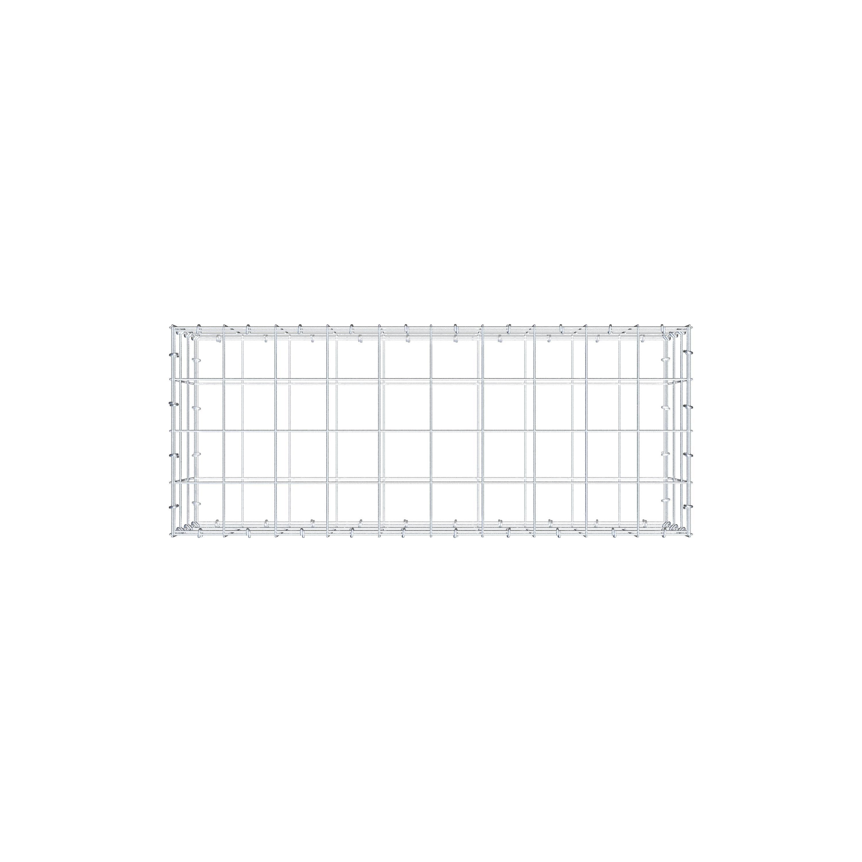 Gabion 100 cm x 30 cm x 40 cm (L x H x D), mesh size 10 cm x 10 cm, C-ring