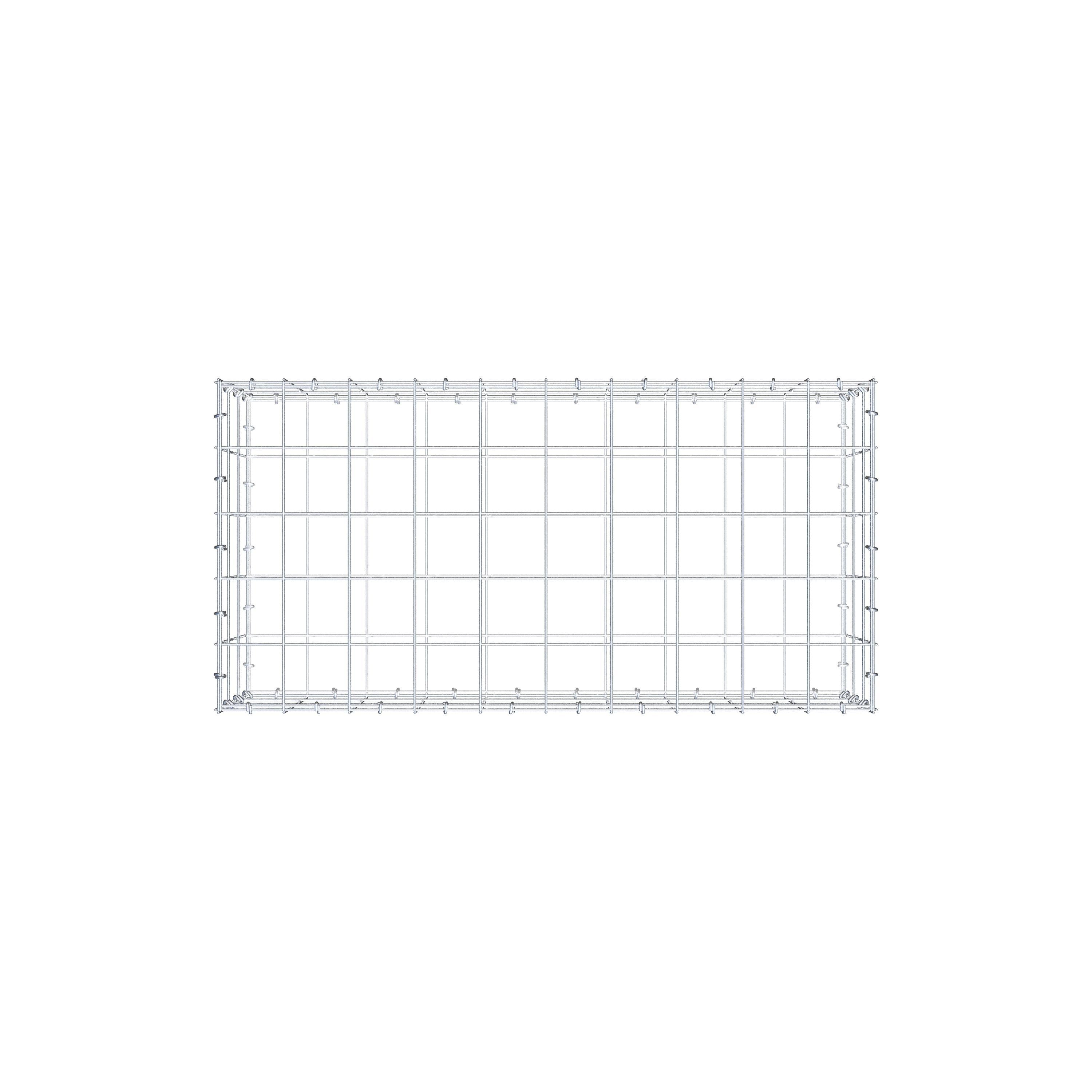 Schanskorf 100 cm x 30 cm x 50 cm (L x H x D), maaswijdte 10 cm x 10 cm, C-ring