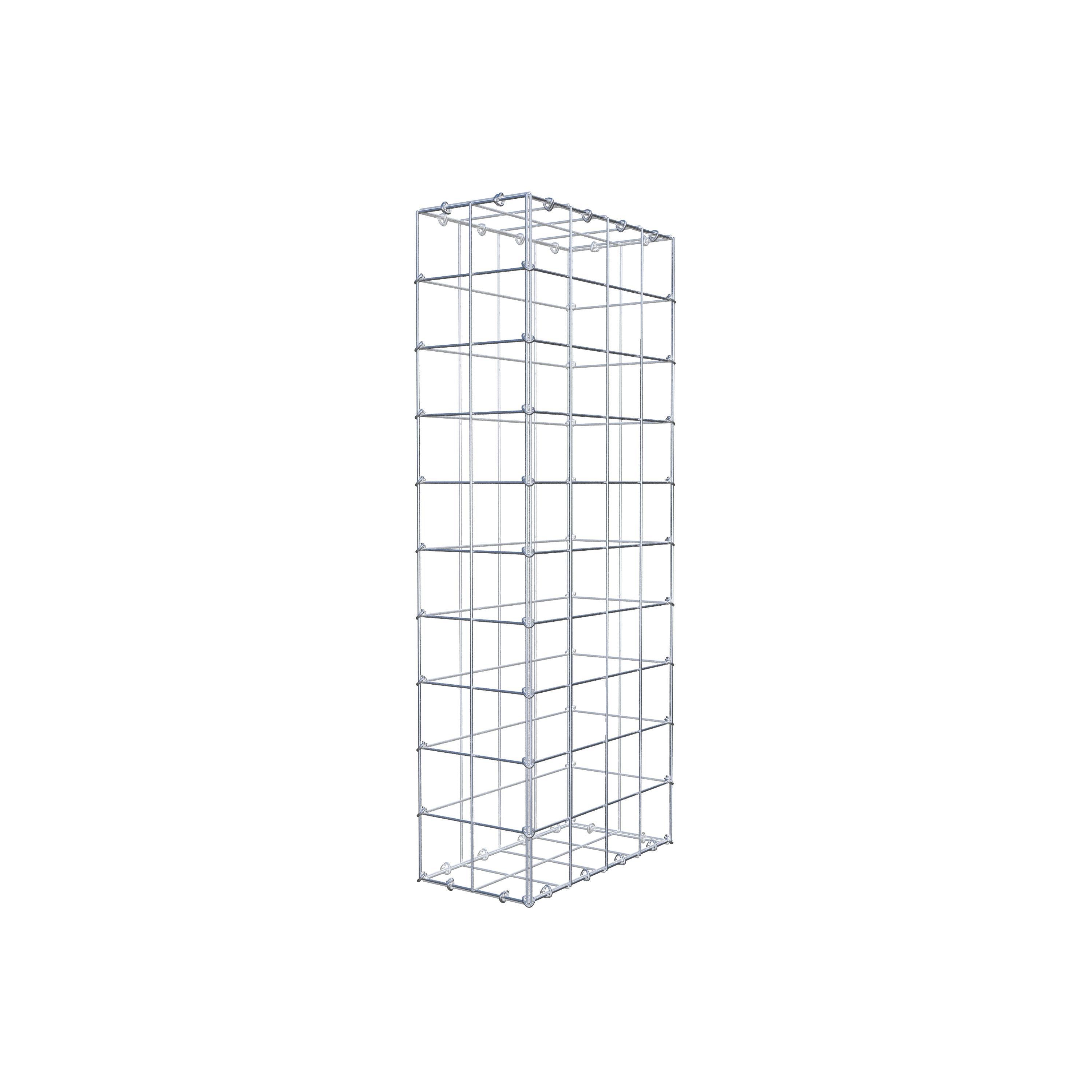 Schanskorf 100 cm x 40 cm x 20 cm (L x H x D), maaswijdte 10 cm x 10 cm, C-ring
