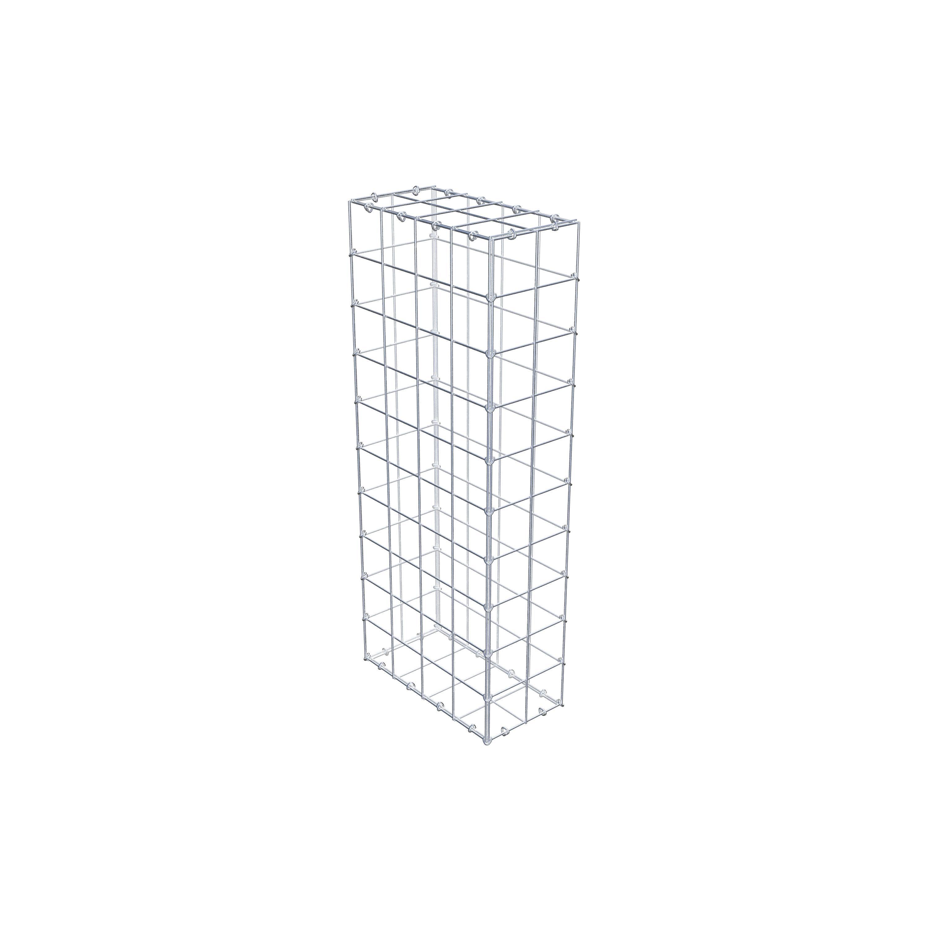 Schanskorf 100 cm x 40 cm x 20 cm (L x H x D), maaswijdte 10 cm x 10 cm, C-ring