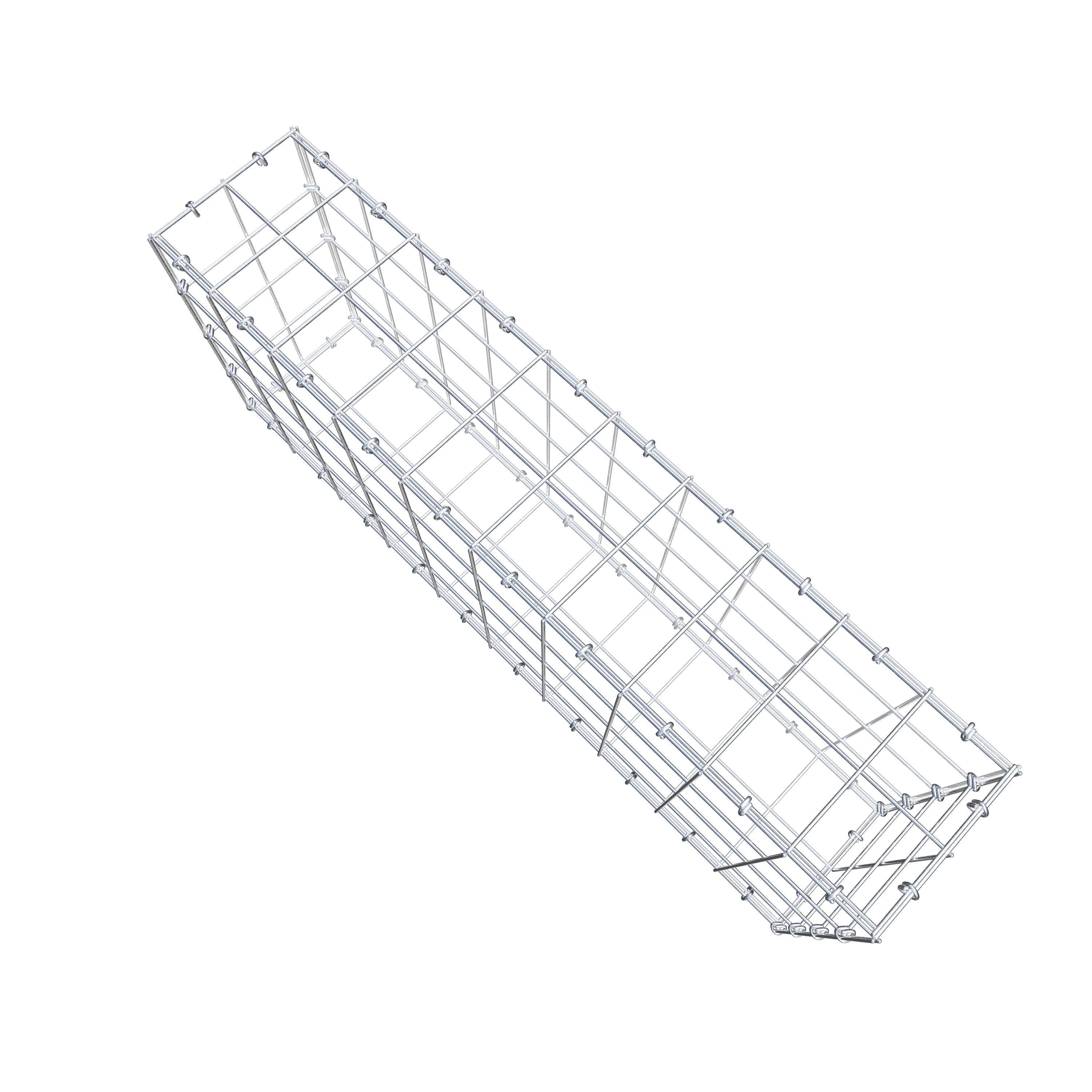 Schanskorf 100 cm x 40 cm x 20 cm (L x H x D), maaswijdte 10 cm x 10 cm, C-ring