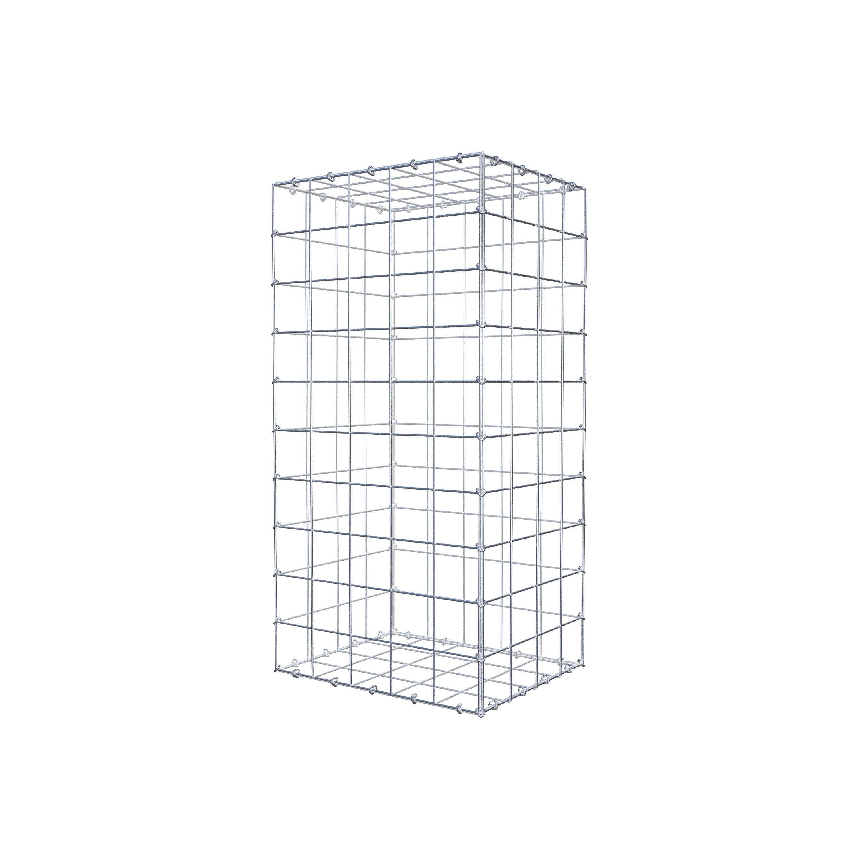 Schanskorf 100 cm x 40 cm x 50 cm (L x H x D), maaswijdte 10 cm x 10 cm, C-ring