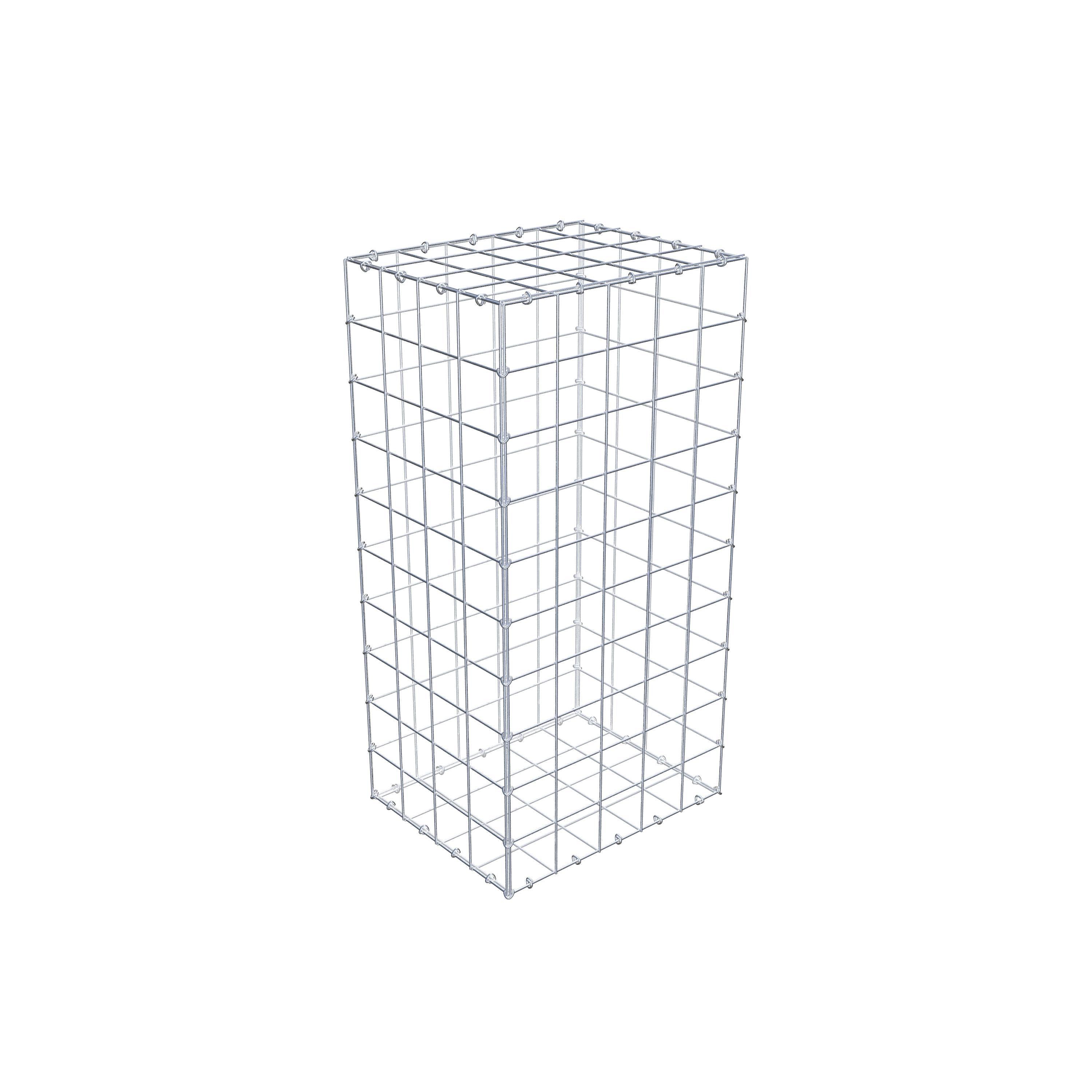 Schanskorf 100 cm x 40 cm x 50 cm (L x H x D), maaswijdte 10 cm x 10 cm, C-ring