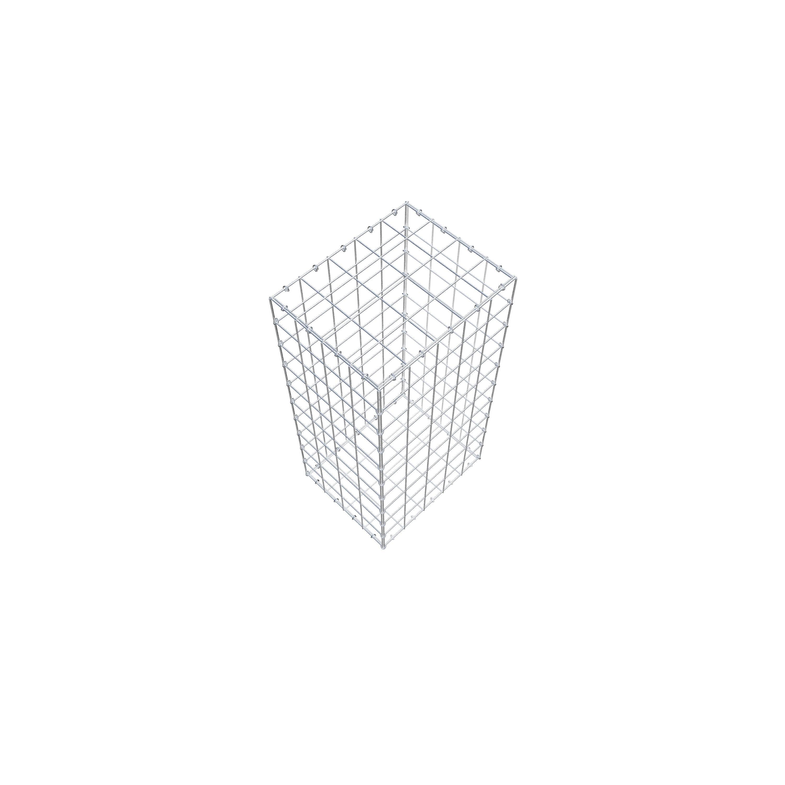 Schanskorf 100 cm x 40 cm x 50 cm (L x H x D), maaswijdte 10 cm x 10 cm, C-ring