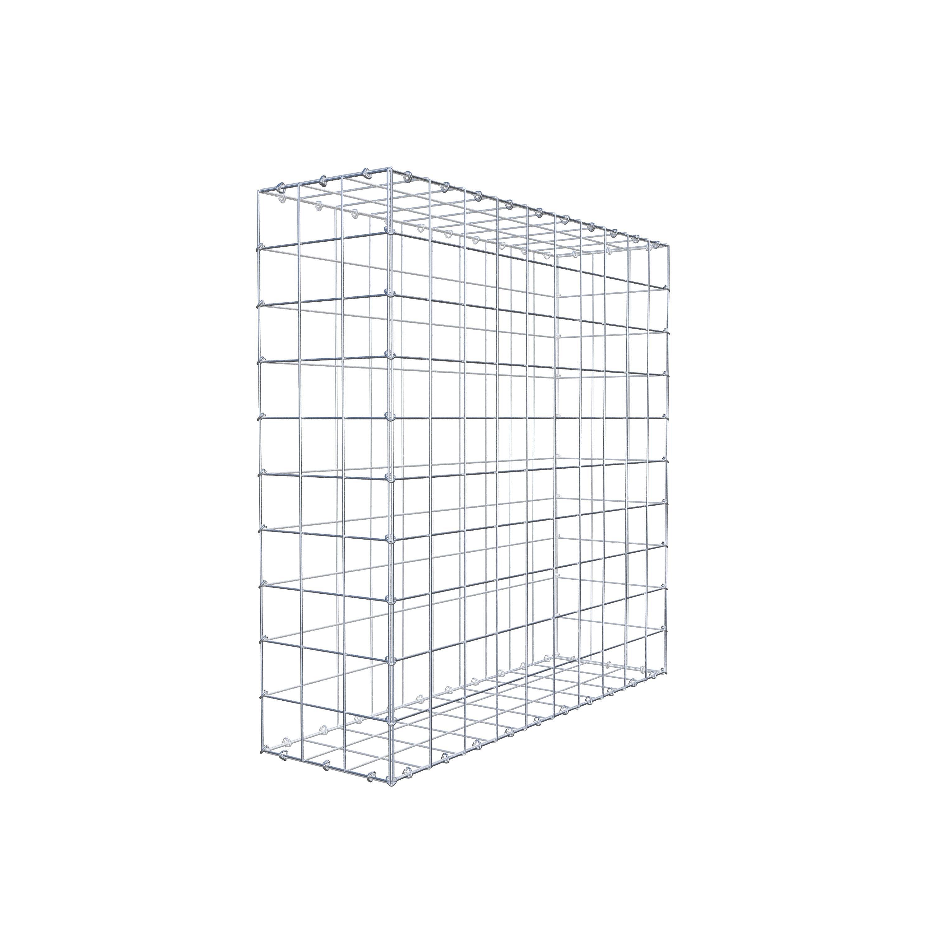 Gabione 100 cm x 100 cm x 30 cm (L x H x T), Maschenweite 10 cm x 10 cm, C-Ring