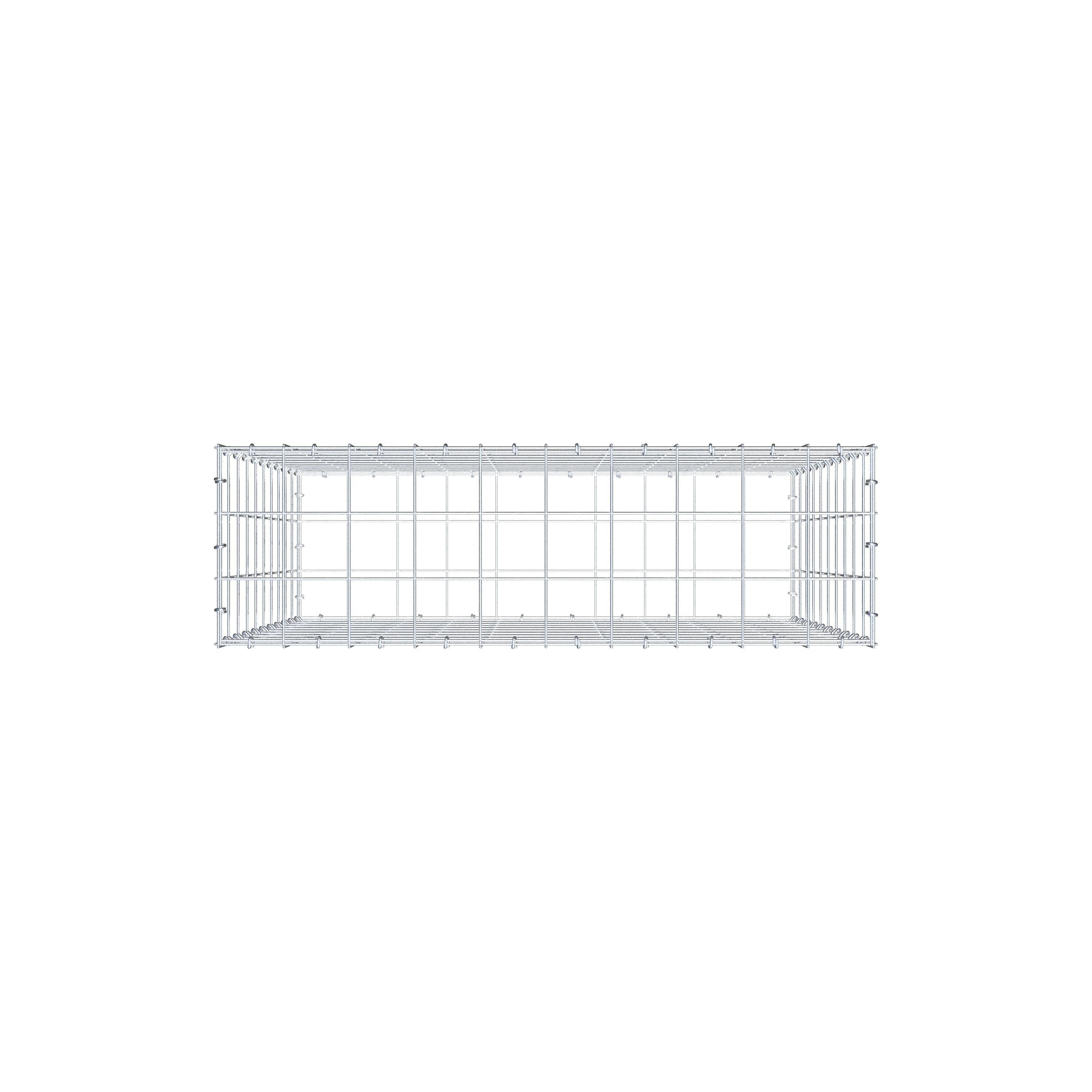 Gabione 100 cm x 100 cm x 30 cm (L x H x T), Maschenweite 10 cm x 10 cm, C-Ring