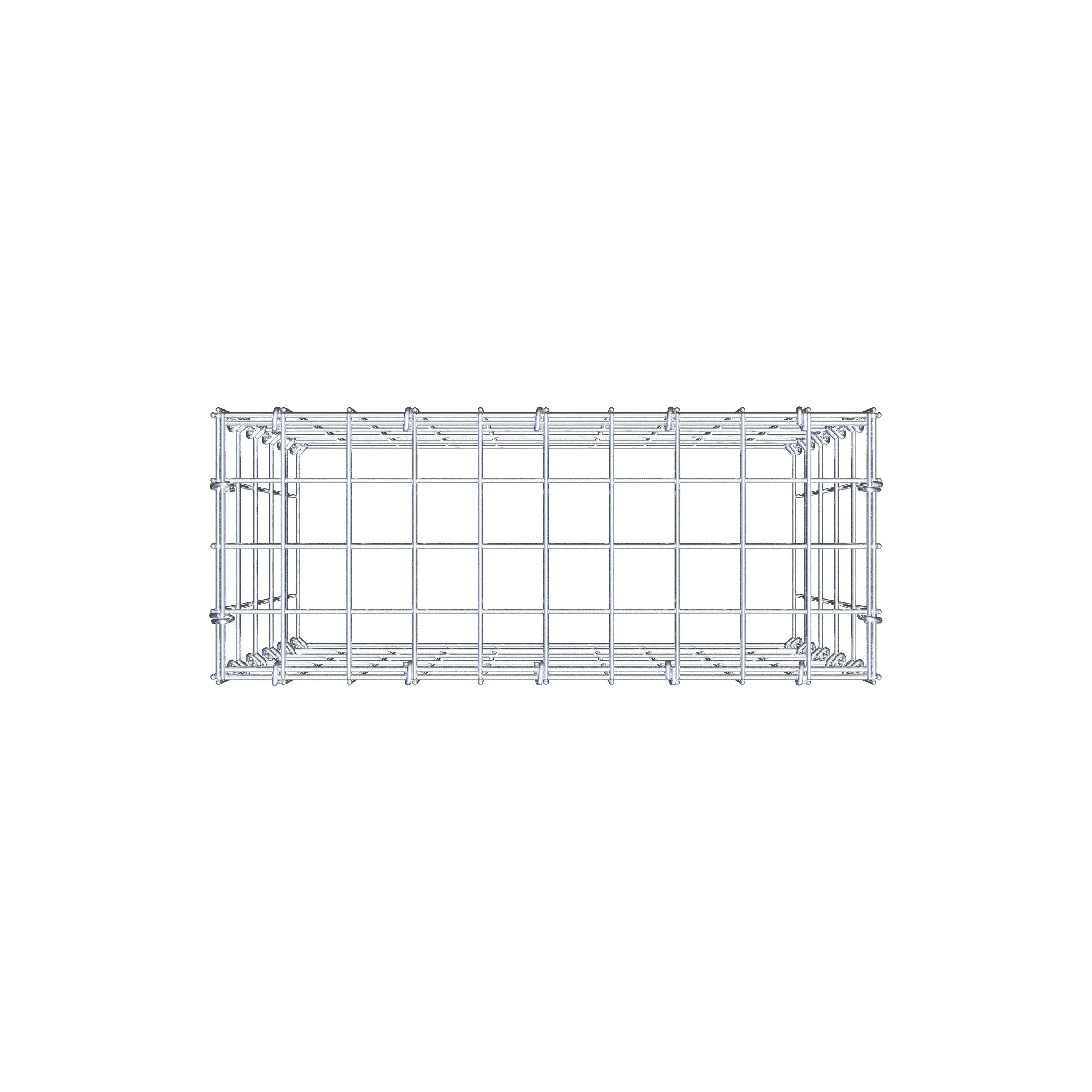 Fourche rapportée type 3 50 cm x 50 cm x 20 cm (L x H x P), mailles 5 cm x 10 cm, anneau C