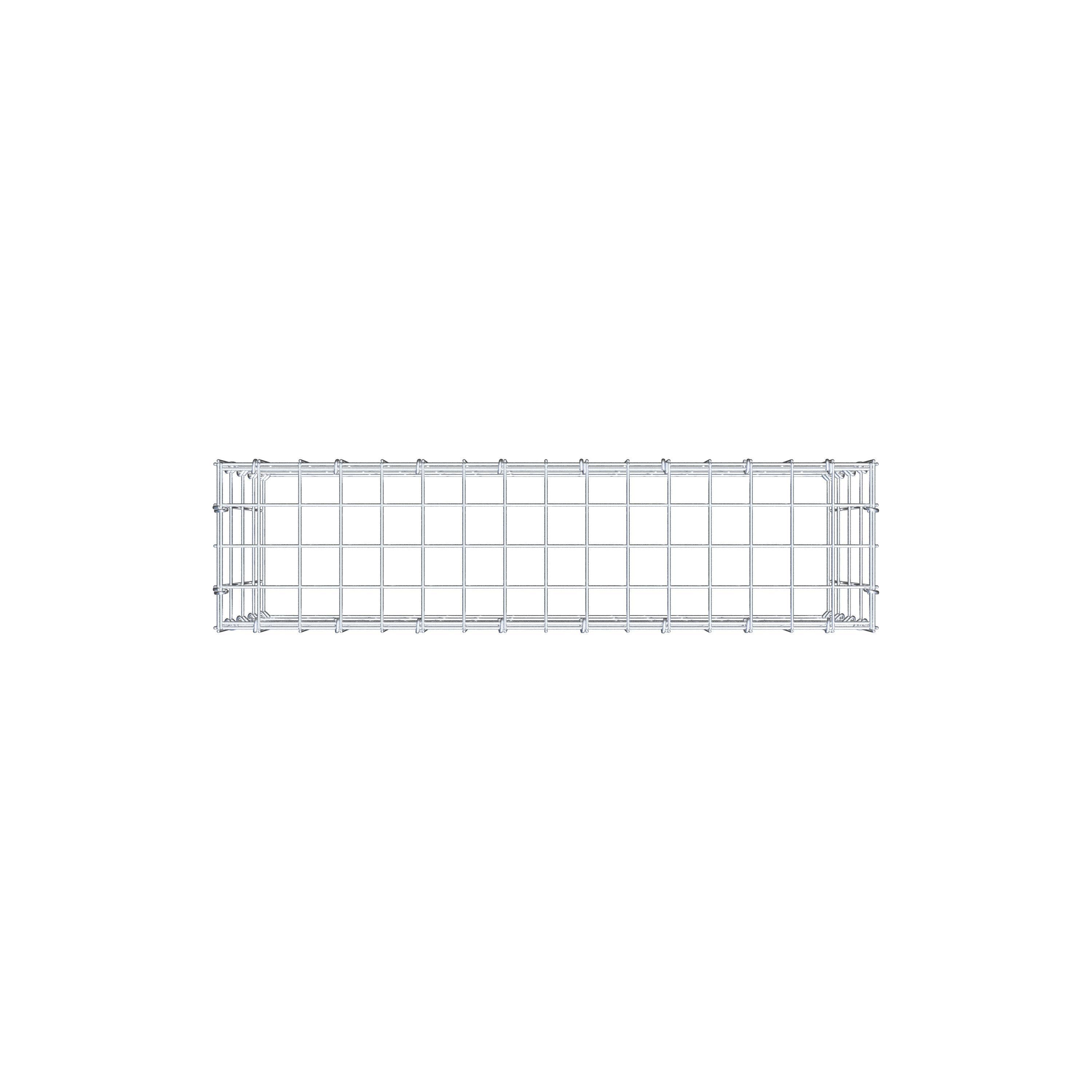 Mounted gabion type 3 80 cm x 40 cm x 20 cm (L x H x D), mesh size 5 cm x 10 cm, C-ring