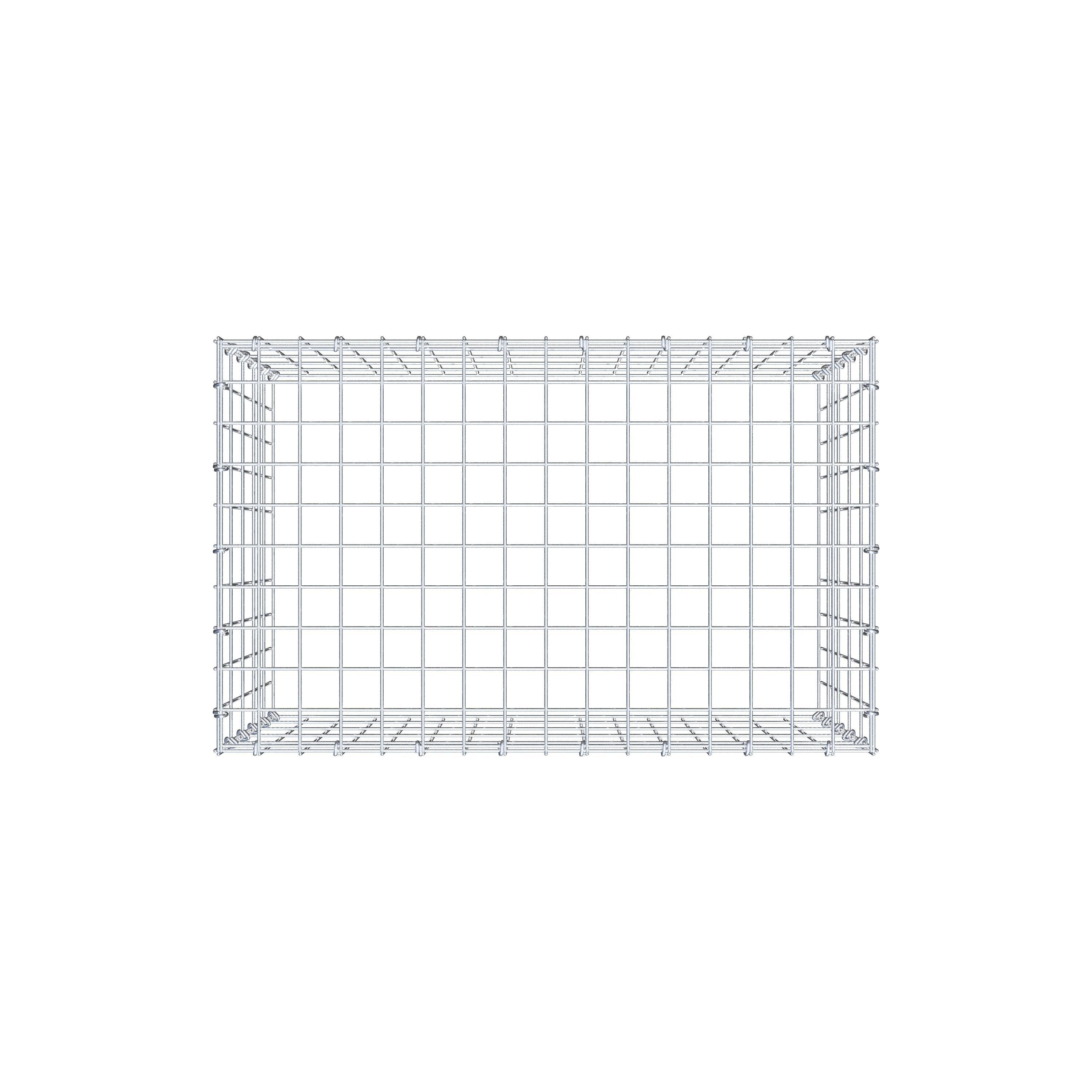 Mounted gabion type 3 80 cm x 50 cm x 50 cm (L x H x D), mesh size 5 cm x 10 cm, C-ring