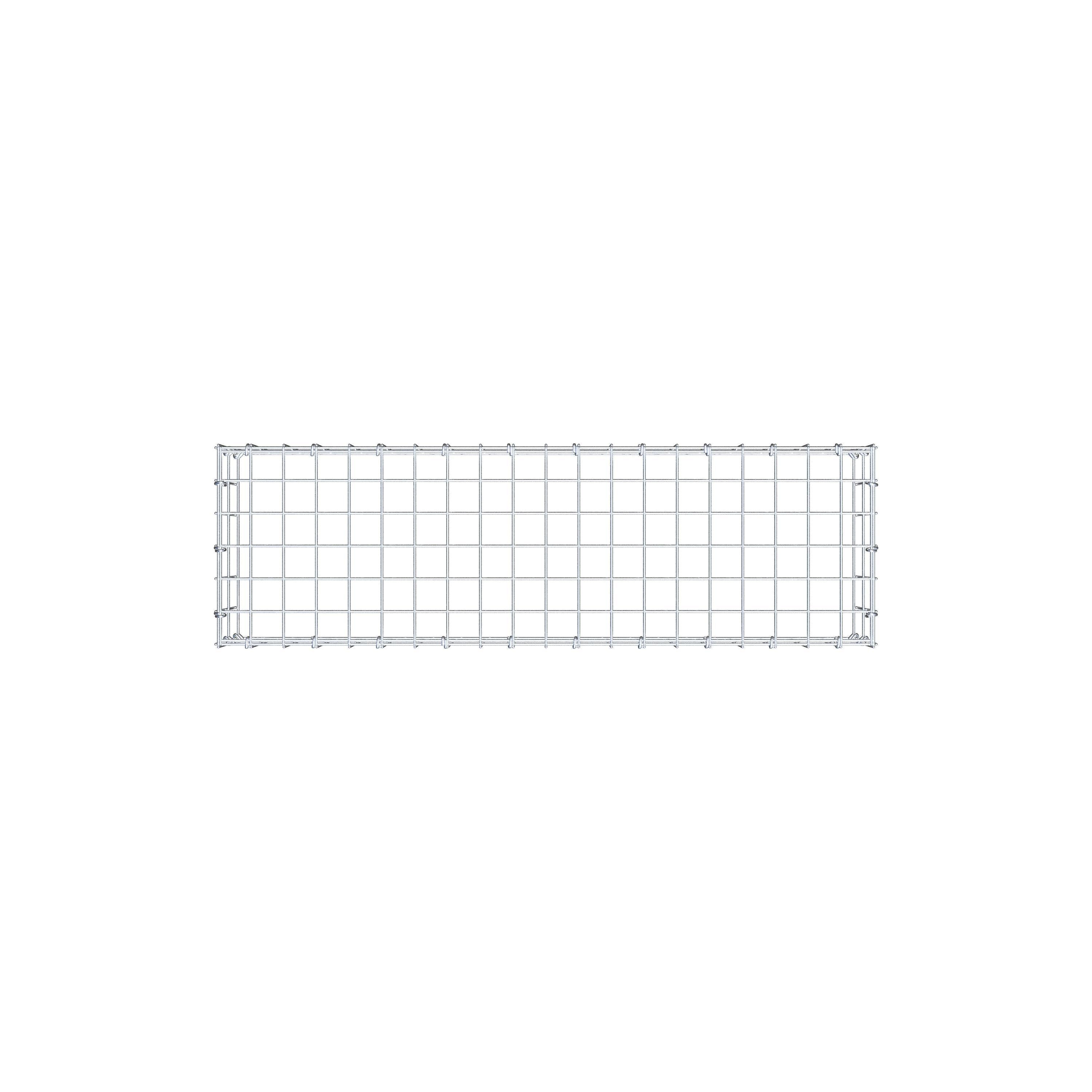 Mounted gabion type 3 100 cm x 20 cm x 30 cm (L x H x D), mesh size 5 cm x 10 cm, C-ring