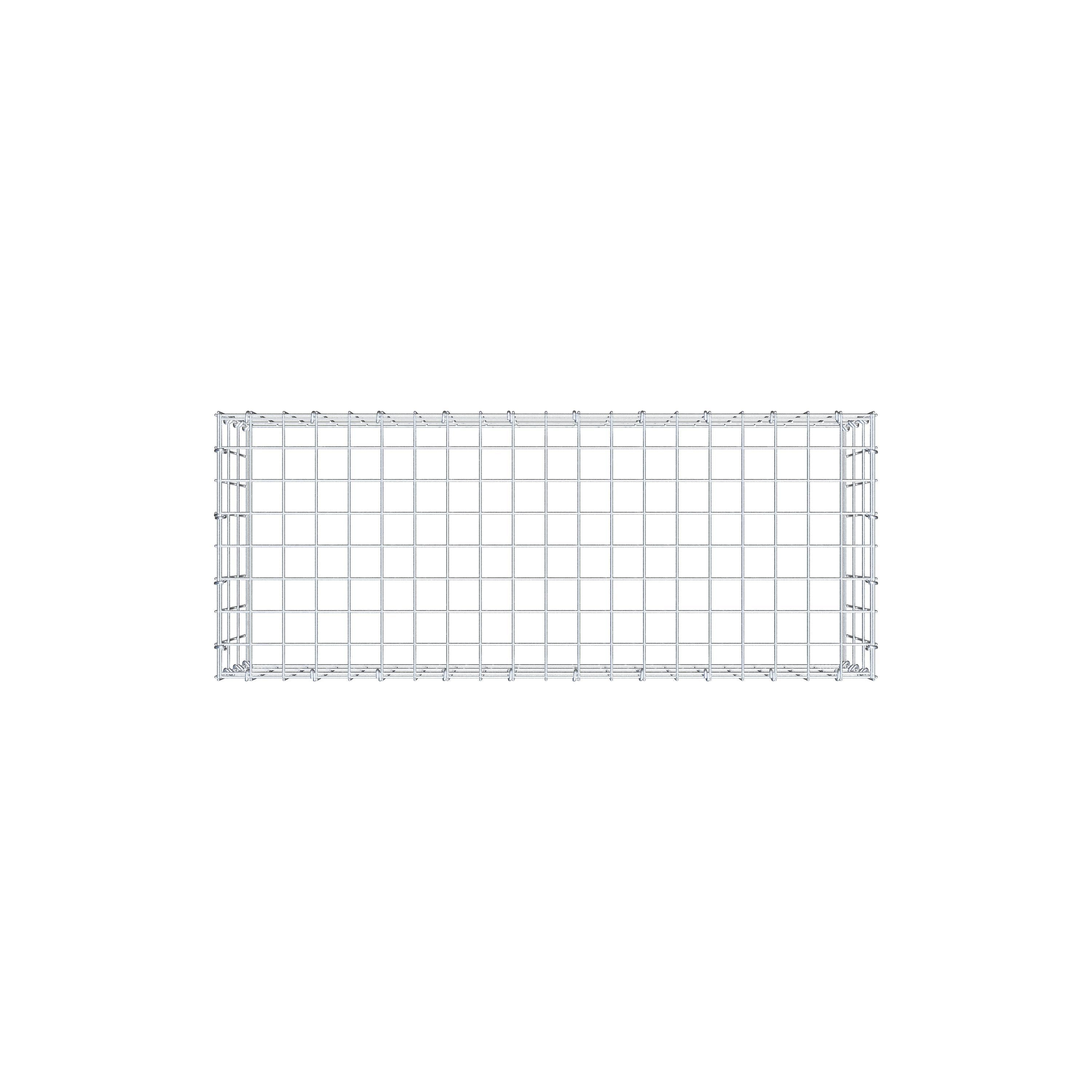 Mounted gabion type 3 100 cm x 30 cm x 40 cm (L x H x D), mesh size 5 cm x 10 cm, C-ring